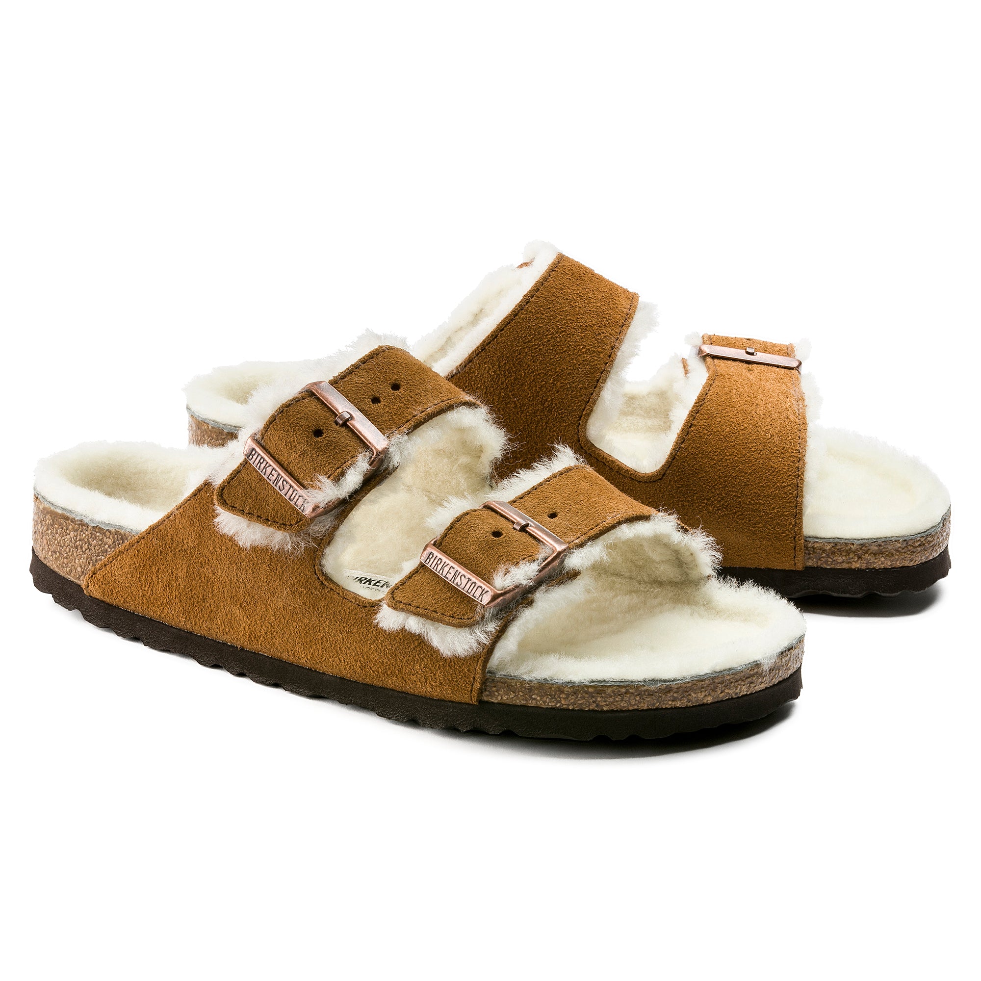 Birkenstock Sandalo Arizona Shearling Donna Mink