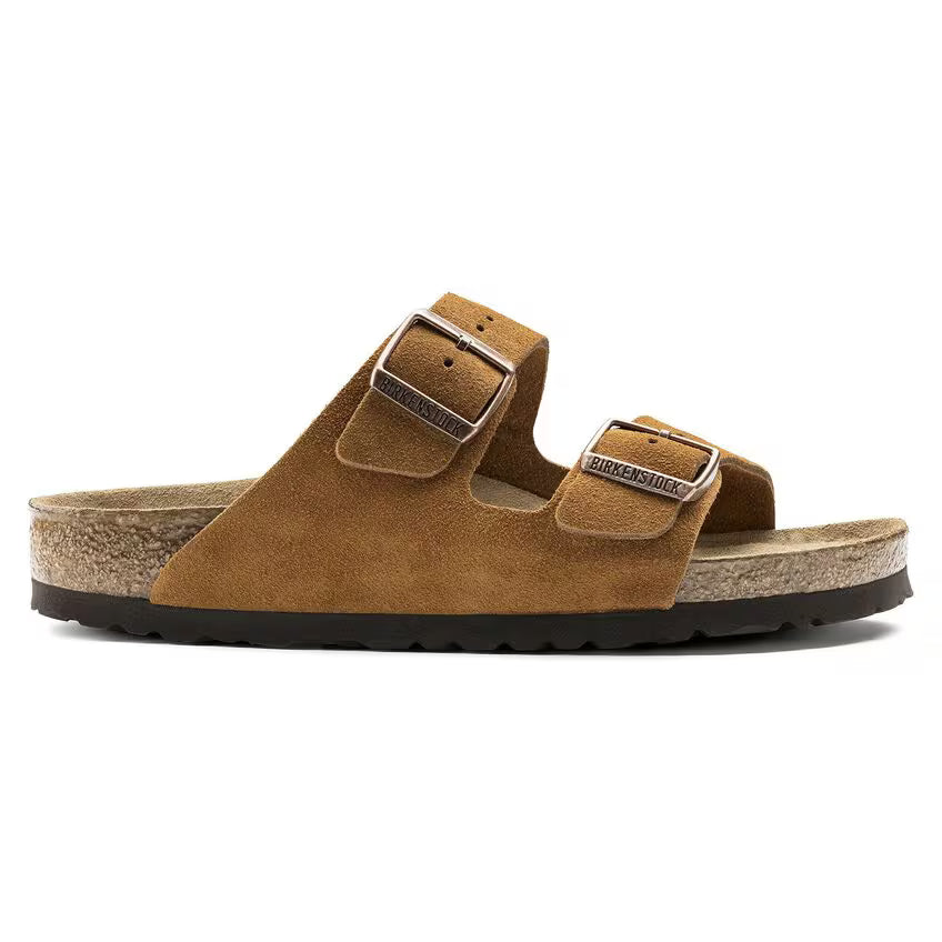 Birkenstock Sandalo Arizona in Pelle Scamosciata Donna Mink