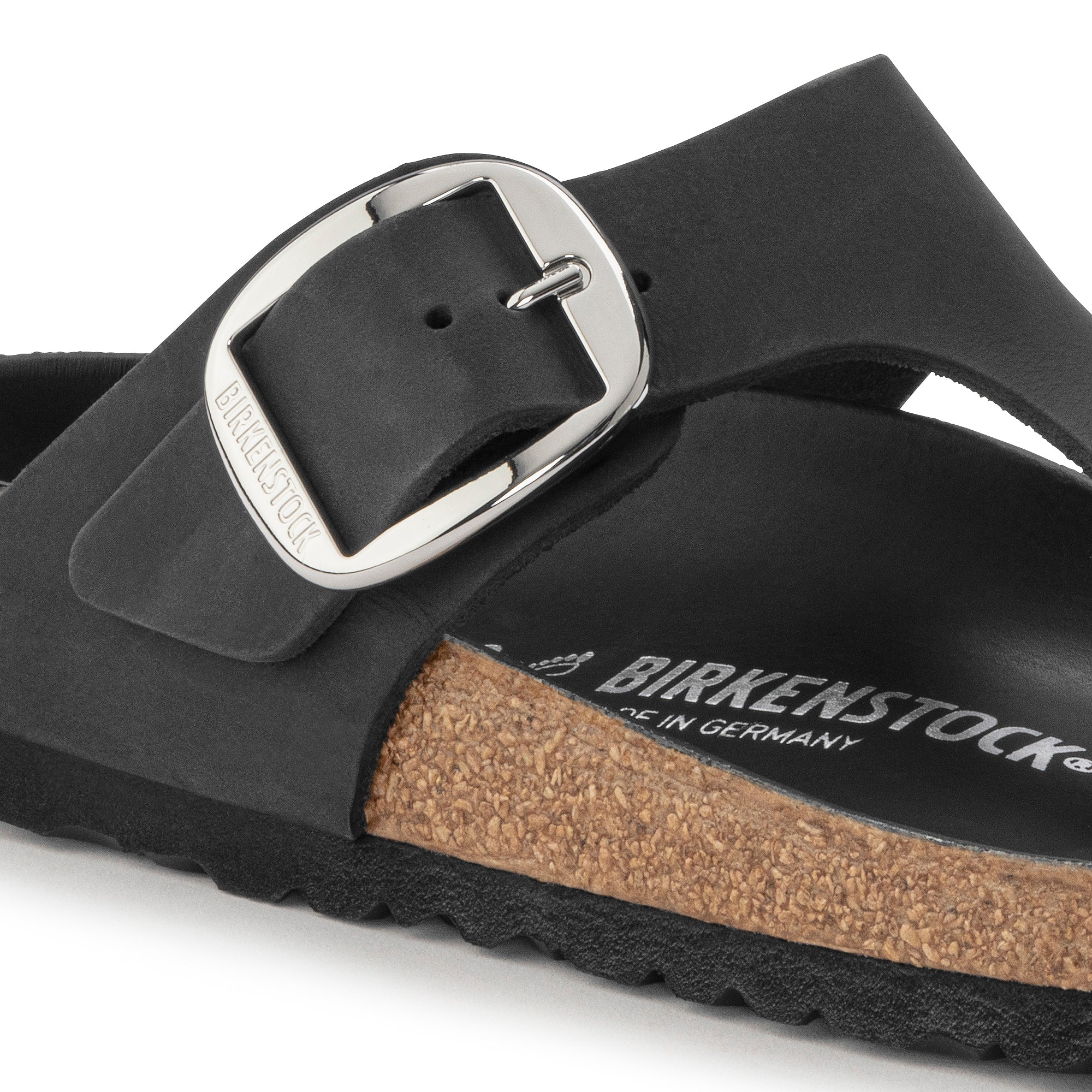 Birkenstock Sandalo Gizen Big Buckle Donna Nero