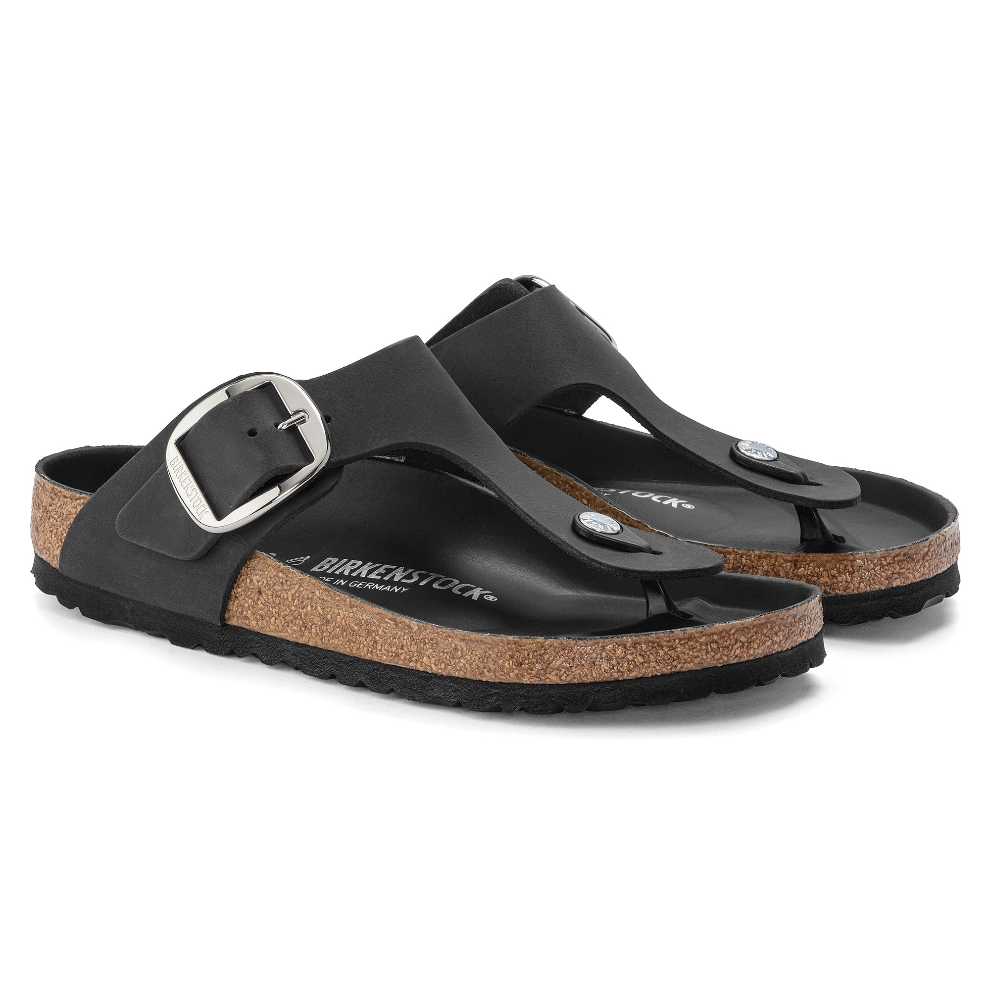 Birkenstock Sandalo Gizen Big Buckle Donna Nero