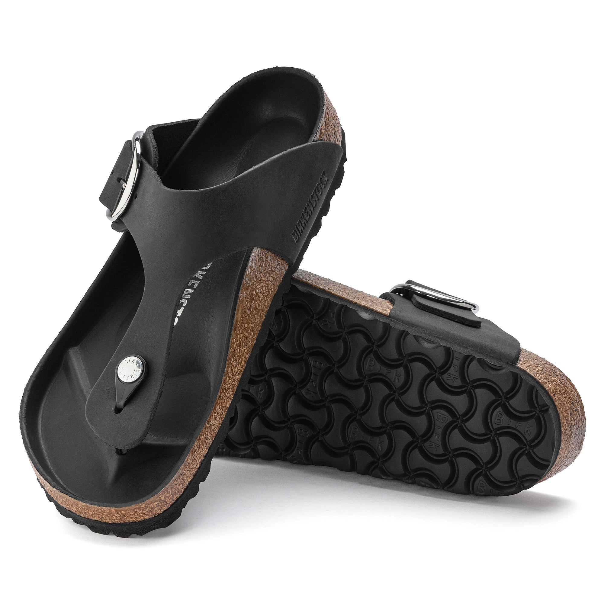 Birkenstock Sandalo Gizen Big Buckle Donna Nero