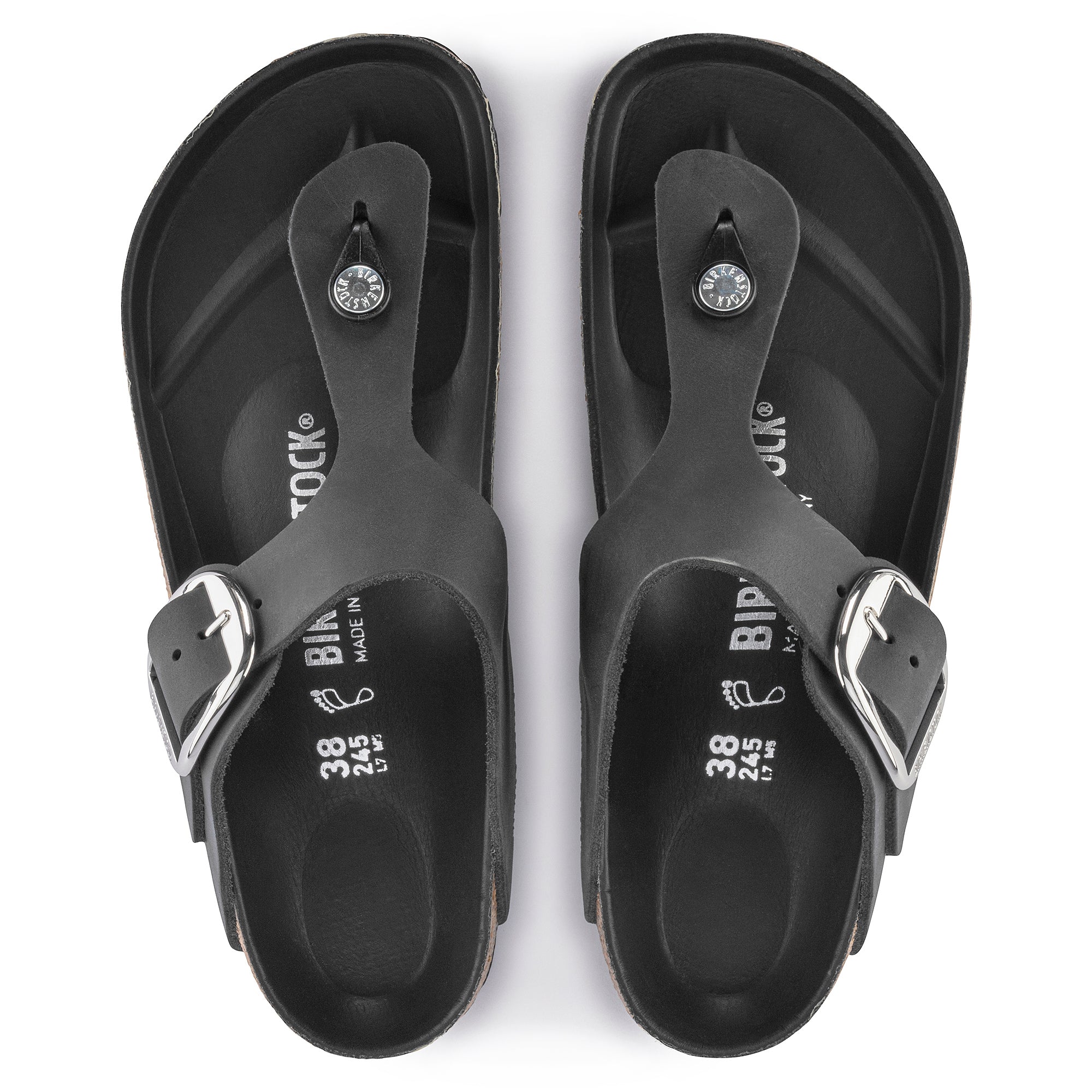 Birkenstock Sandalo Gizen Big Buckle Donna Nero