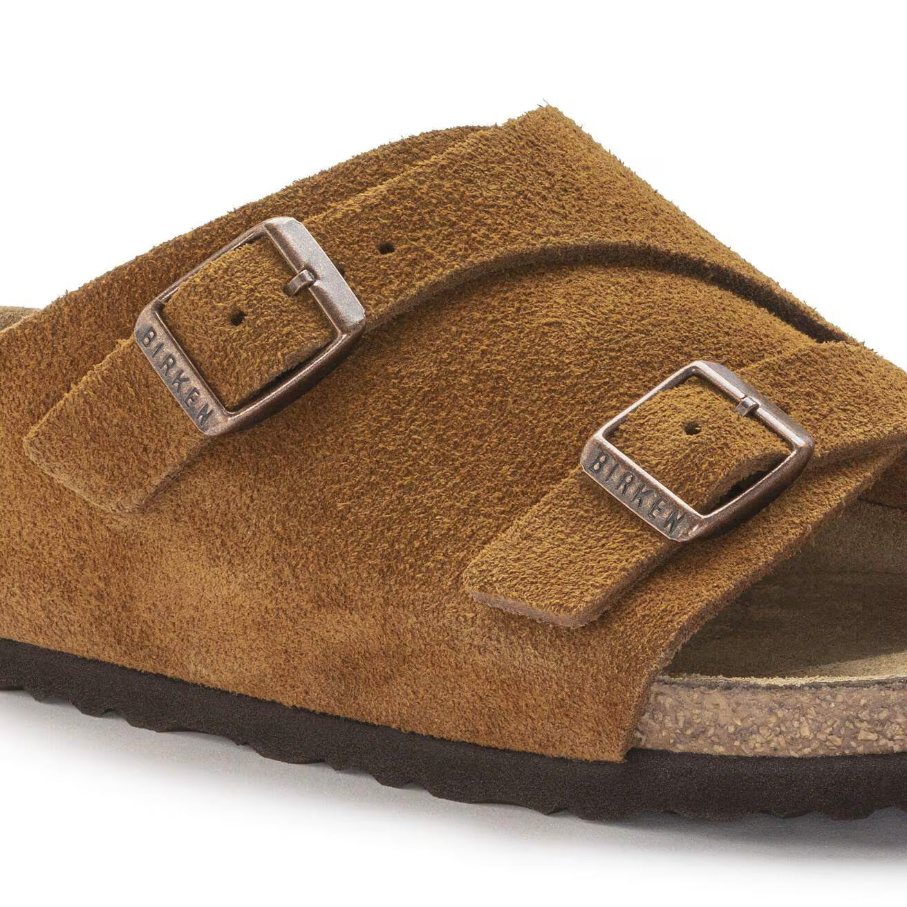 Birkenstock Sandalo in Pelle Scamosciata Zurich Unisex Mink