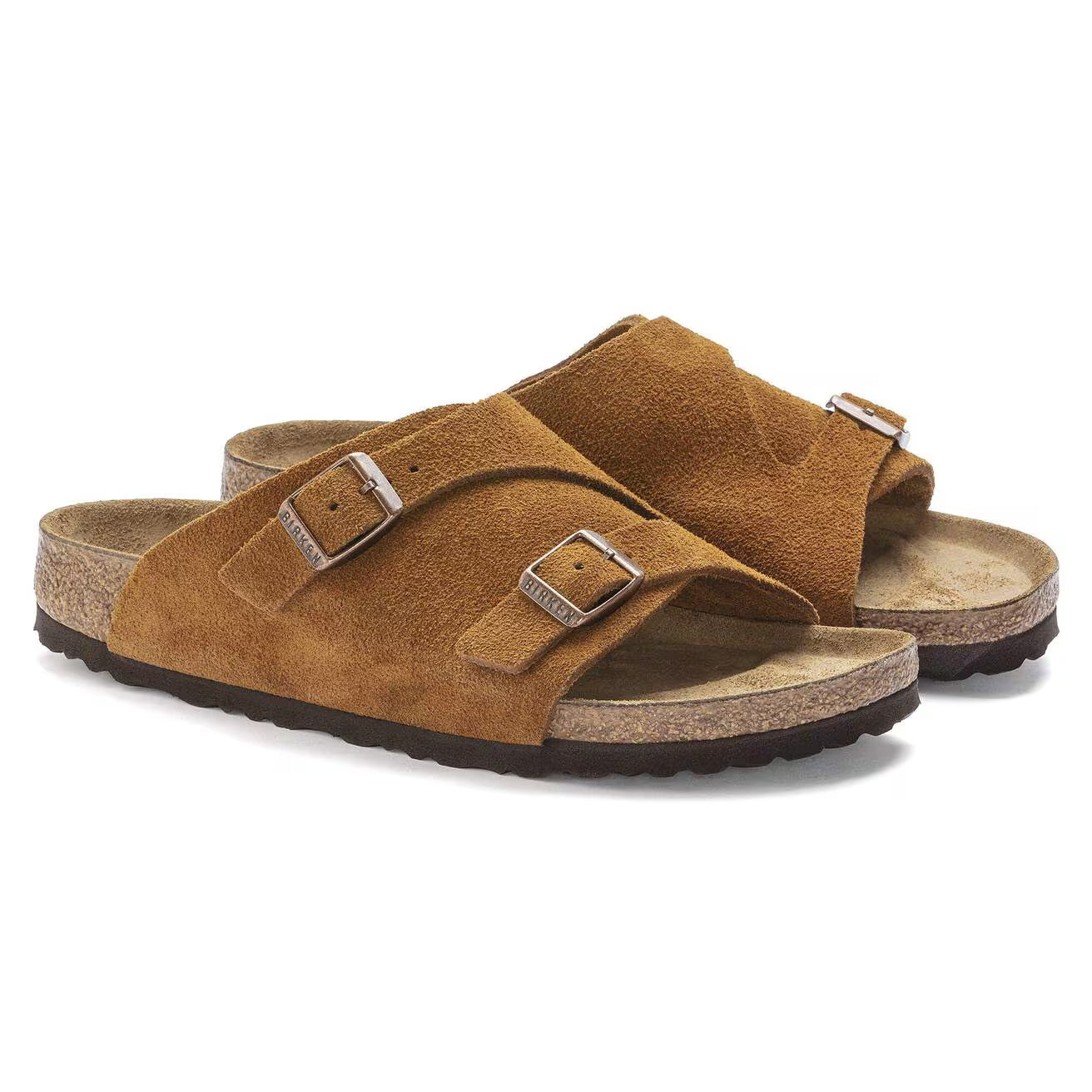 Birkenstock Sandalo in Pelle Scamosciata Zurich Unisex Mink
