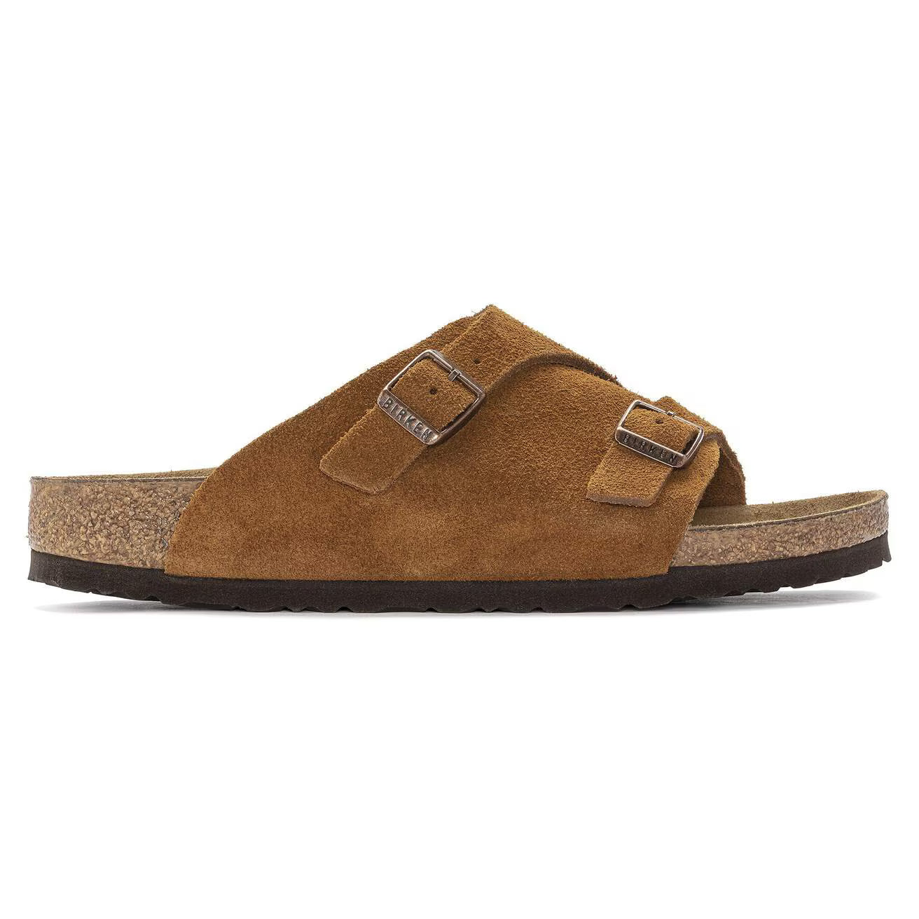 Birkenstock Sandalo in Pelle Scamosciata Zurich Unisex Mink