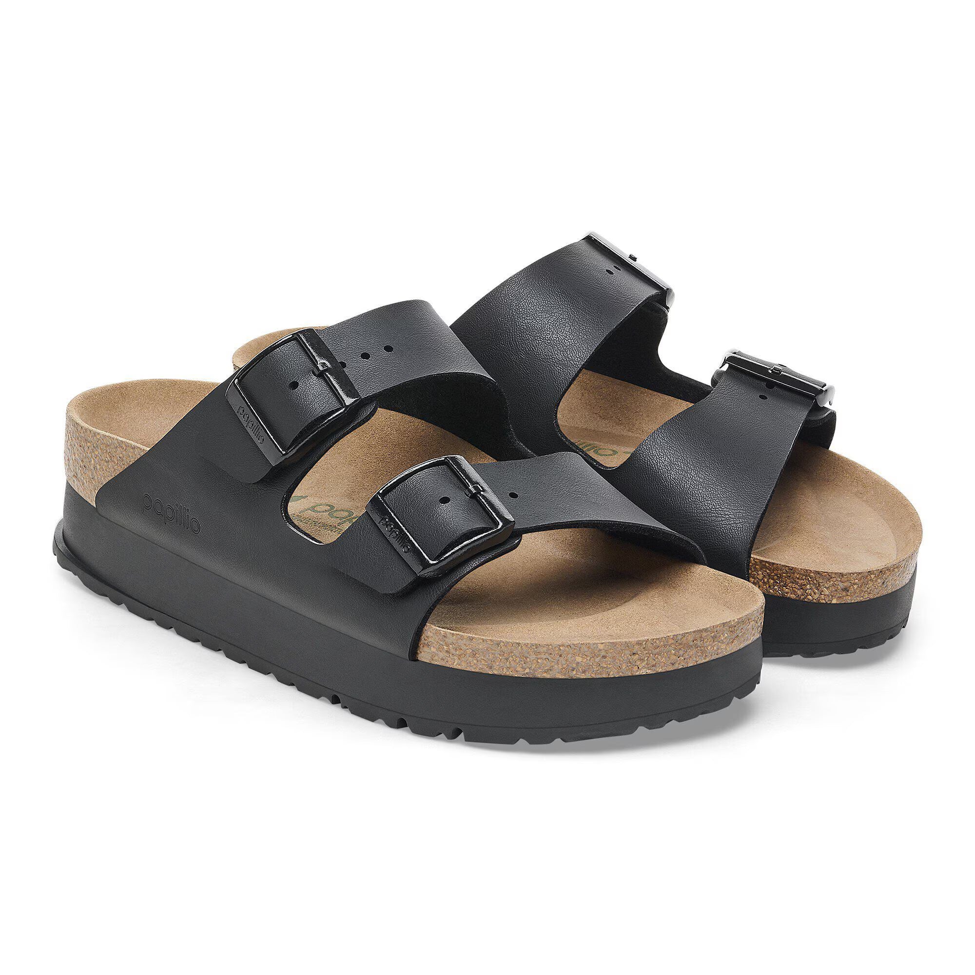 Birkenstock Sandalo Papillio Arizona Pap Flex Platform Donna Nero