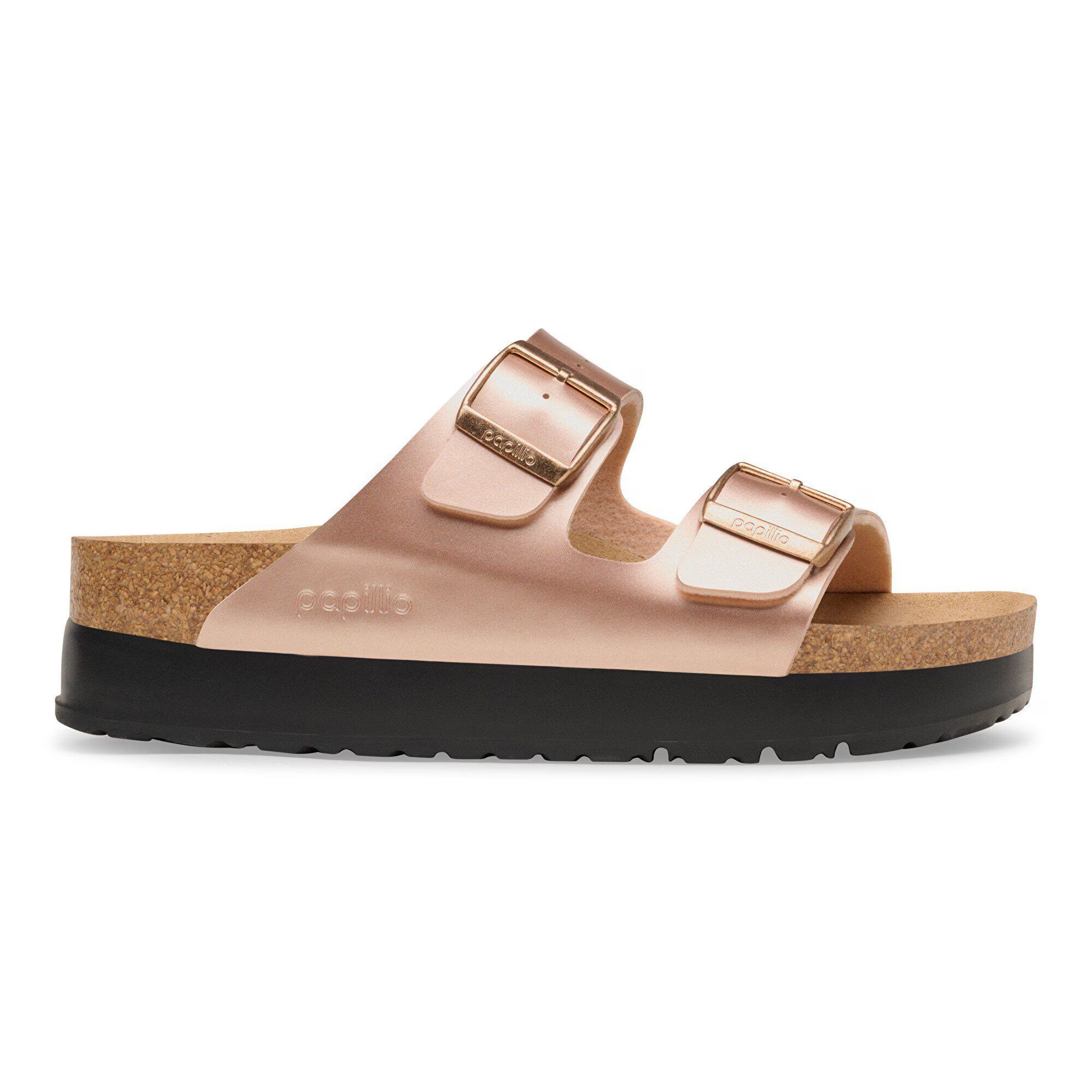 Birkenstock Sandalo Papillio Arizona Pap Flex Platform Donna Electric Metallic Copper