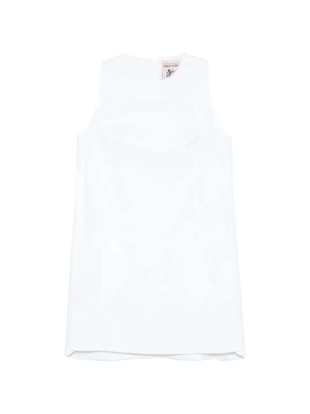 Semicouture Abito in Lino Donna Sheena Bianco Ottico