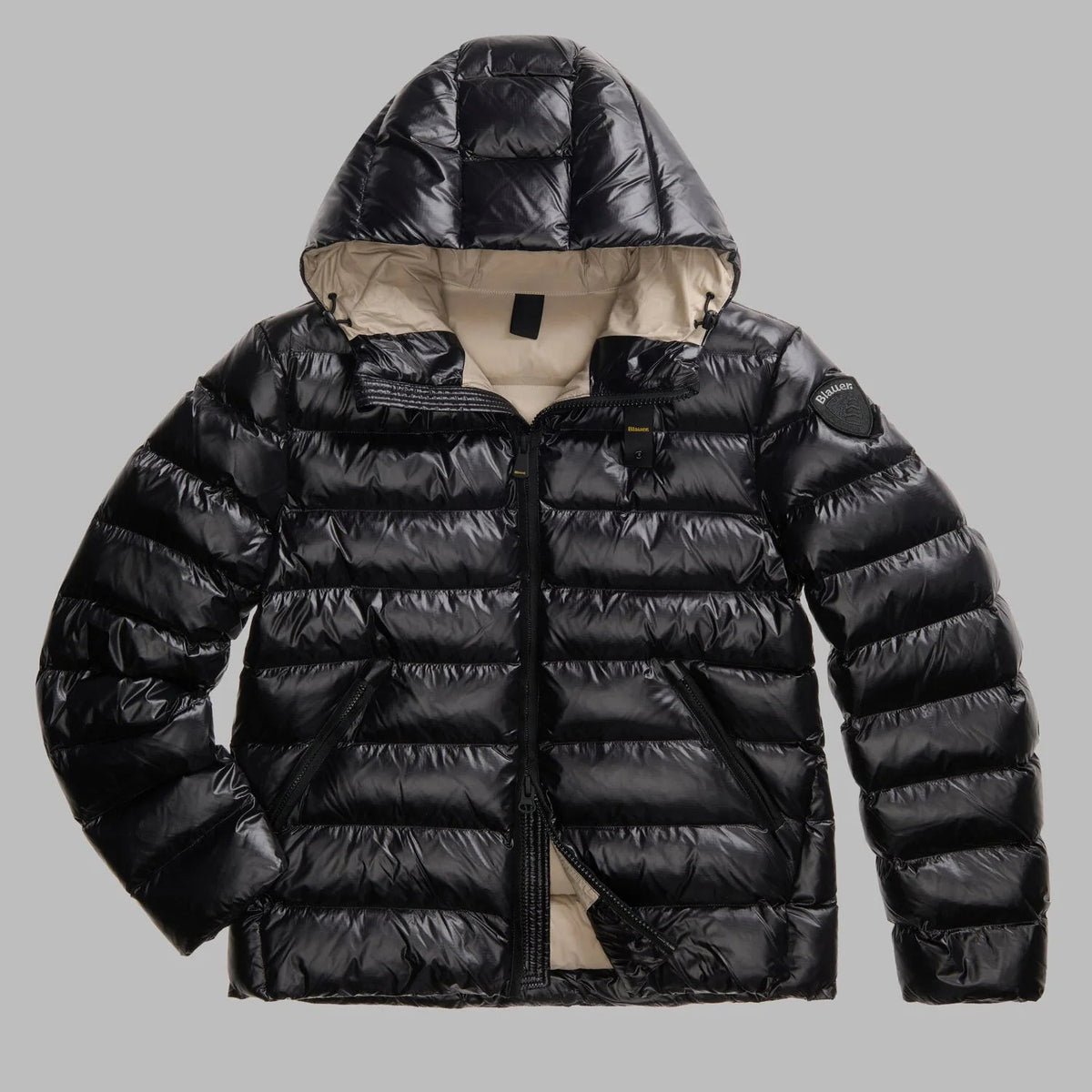 Blauer Giubbino Corto Imbottito in Ovatta Termica Adams Uomo Nero