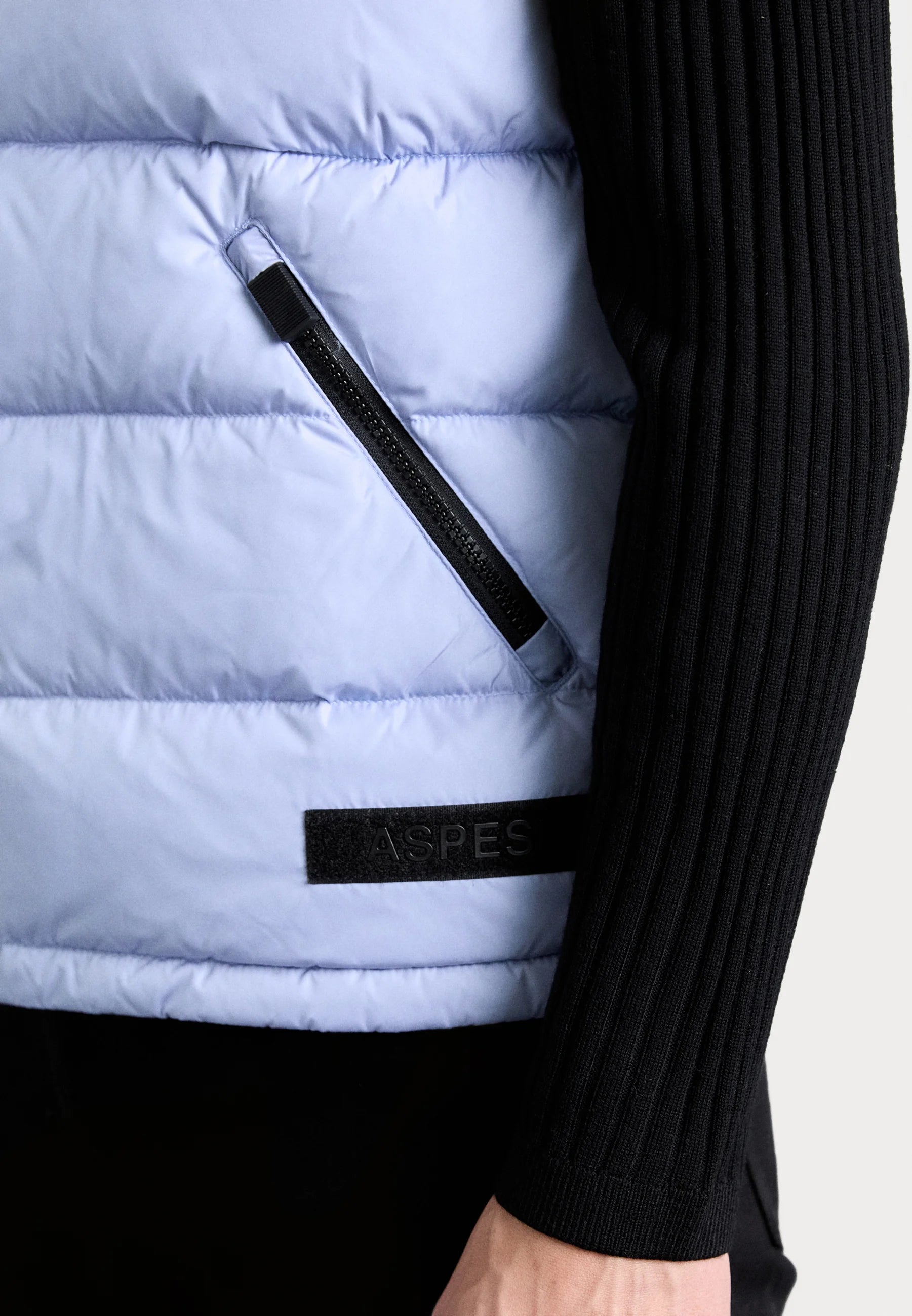 Aspesi Gilet Piuma Smanicato Uomo Slim Re Azzurro