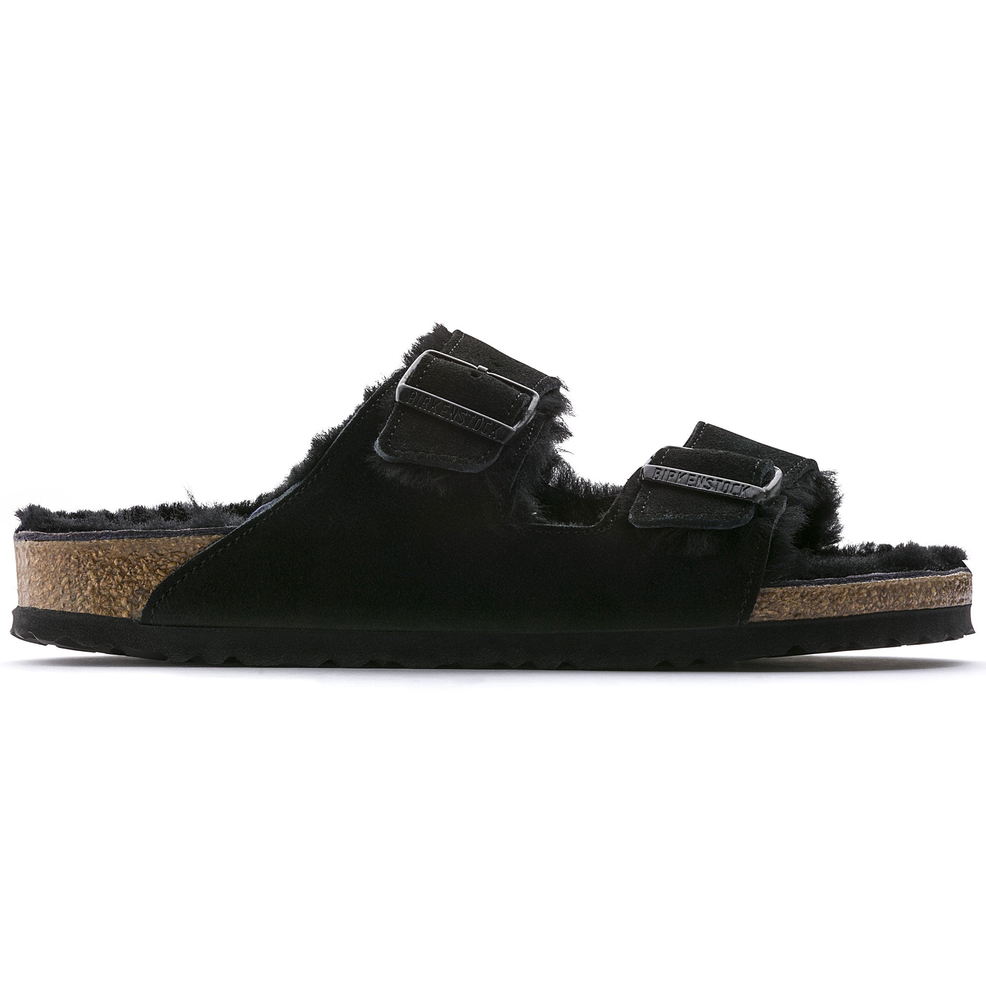 Birkenstock Sandalo Arizona Shearling Donna Nero