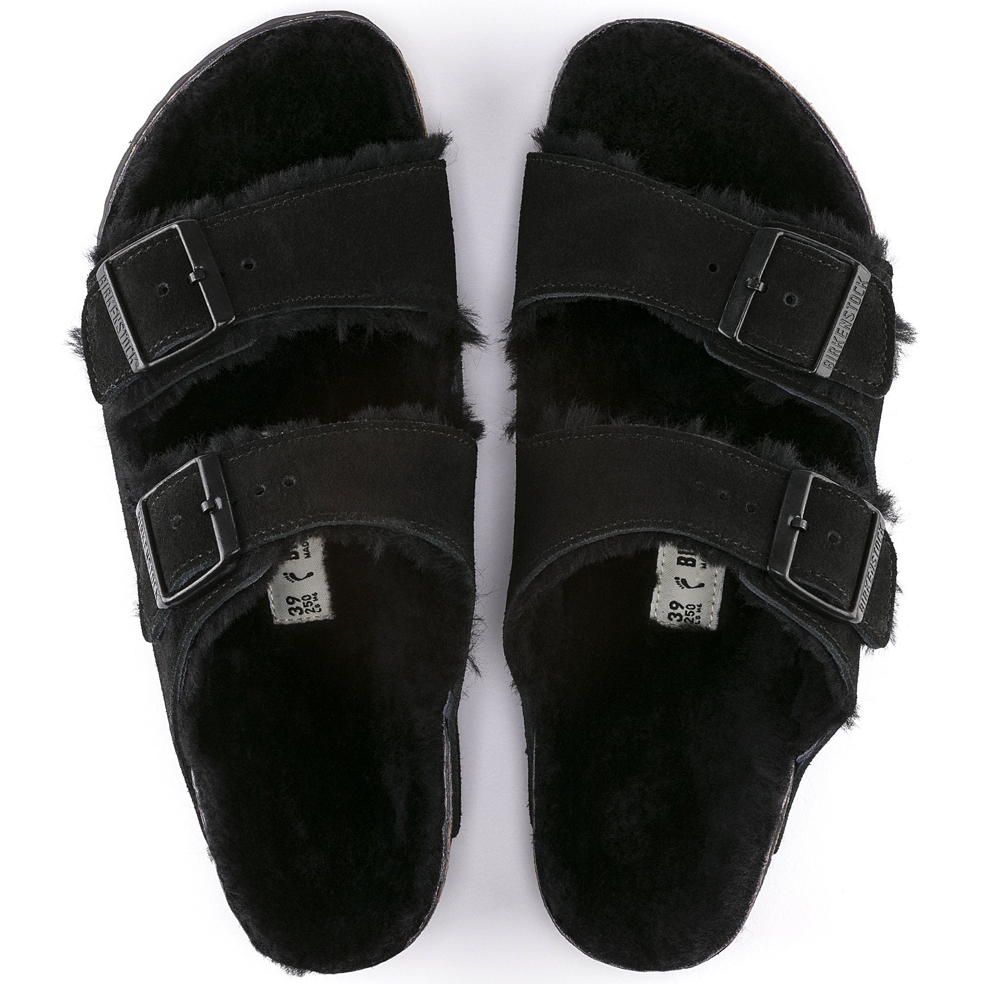 Birkenstock Sandalo Arizona Shearling Donna Nero