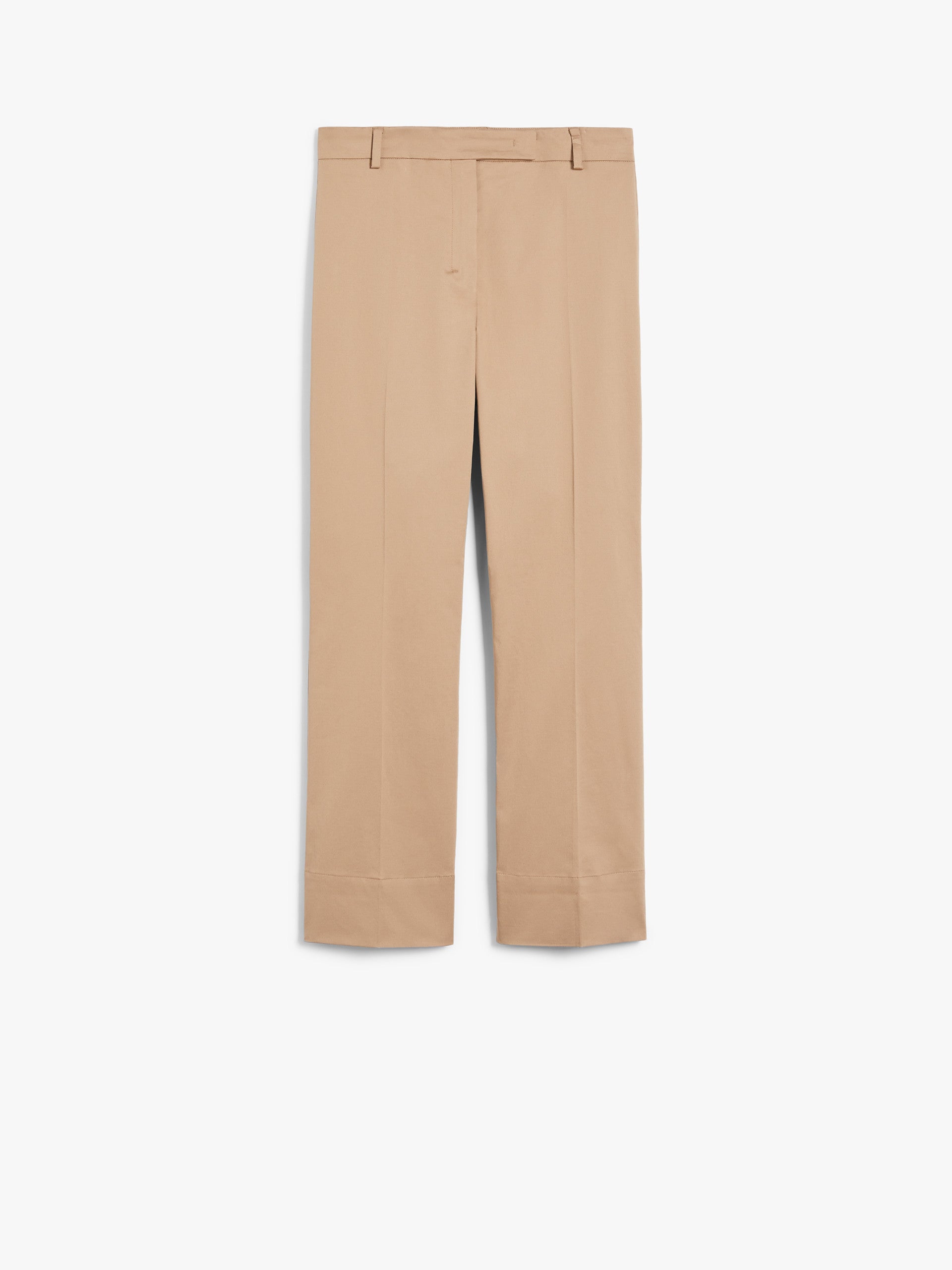 Max Mara Pantalone in Raso di Cotone Elasticizzato Donna Felice Coloniale