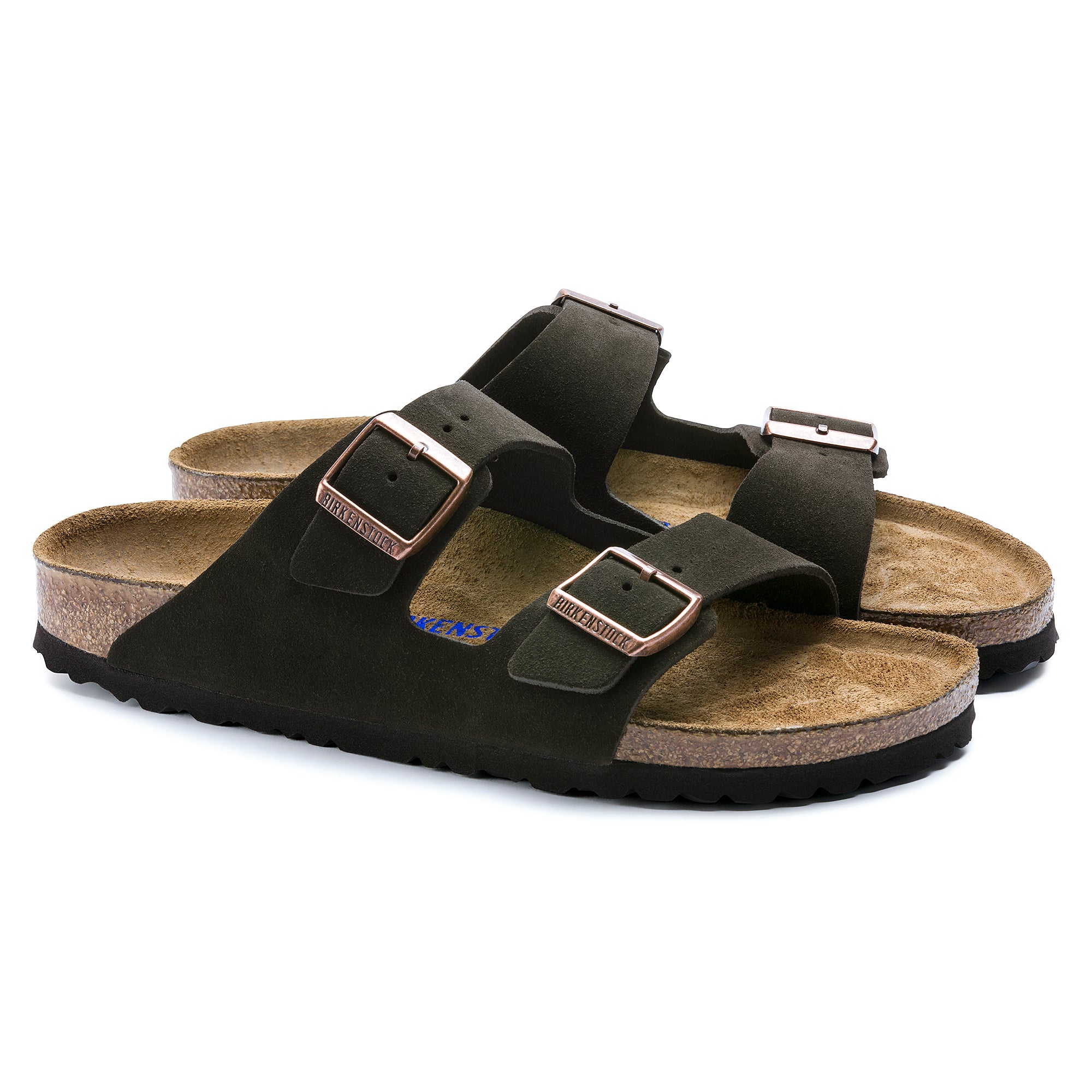 Birkenstock Sandalo in Pelle Scamosciata Arizona BS Unisex Mocha