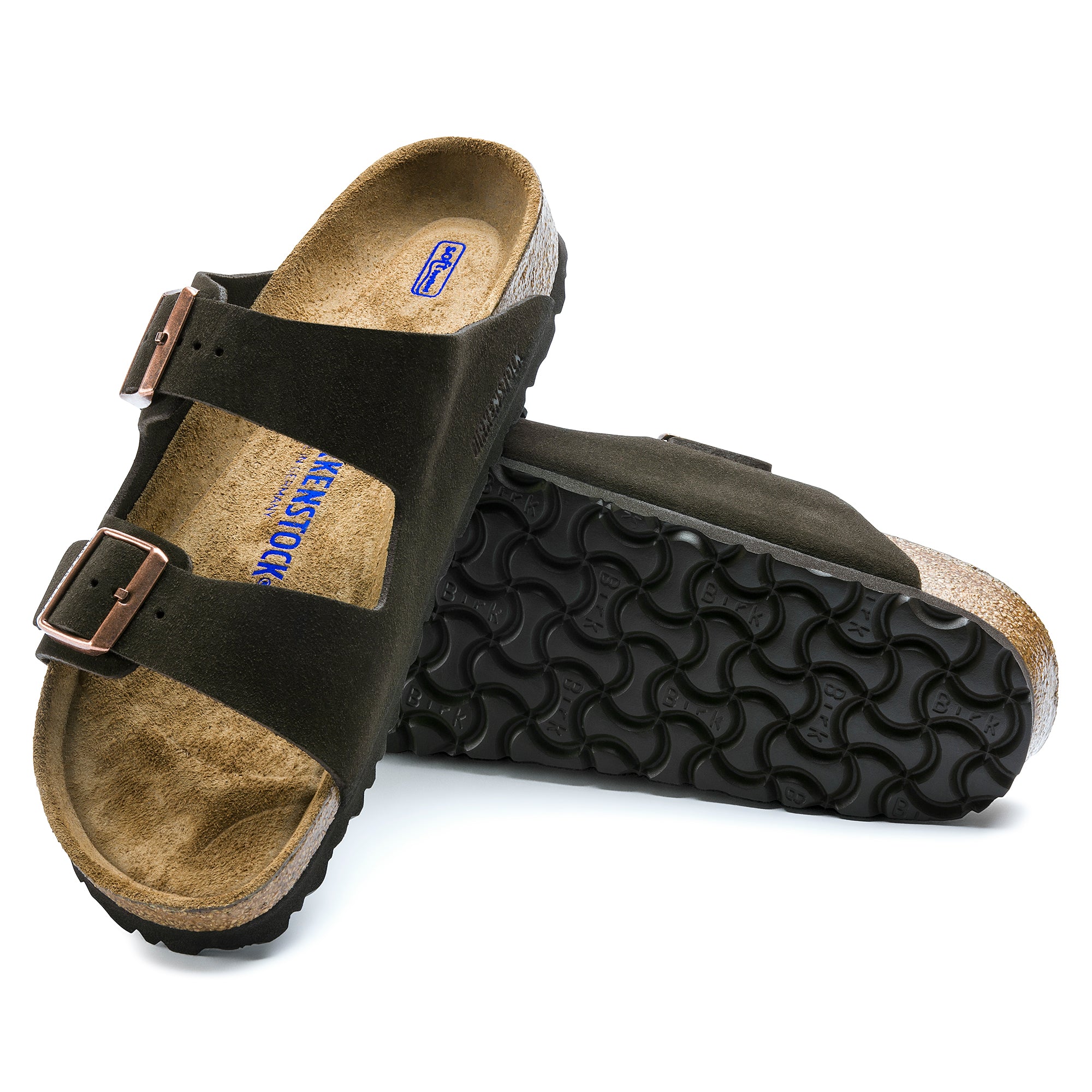 Birkenstock Sandalo in Pelle Scamosciata Arizona BS Unisex Mocha