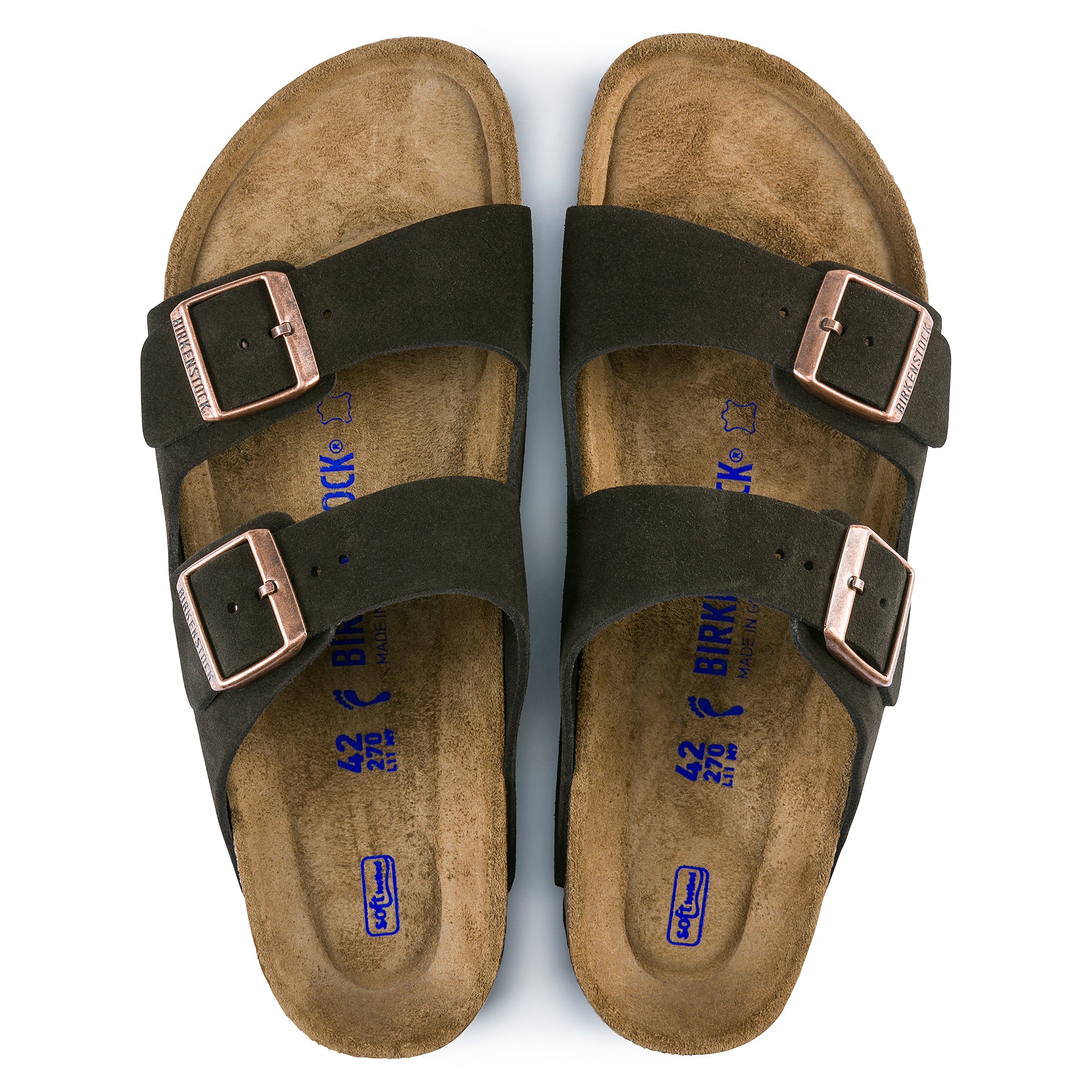 Birkenstock Sandalo in Pelle Scamosciata Arizona BS Unisex Mocha
