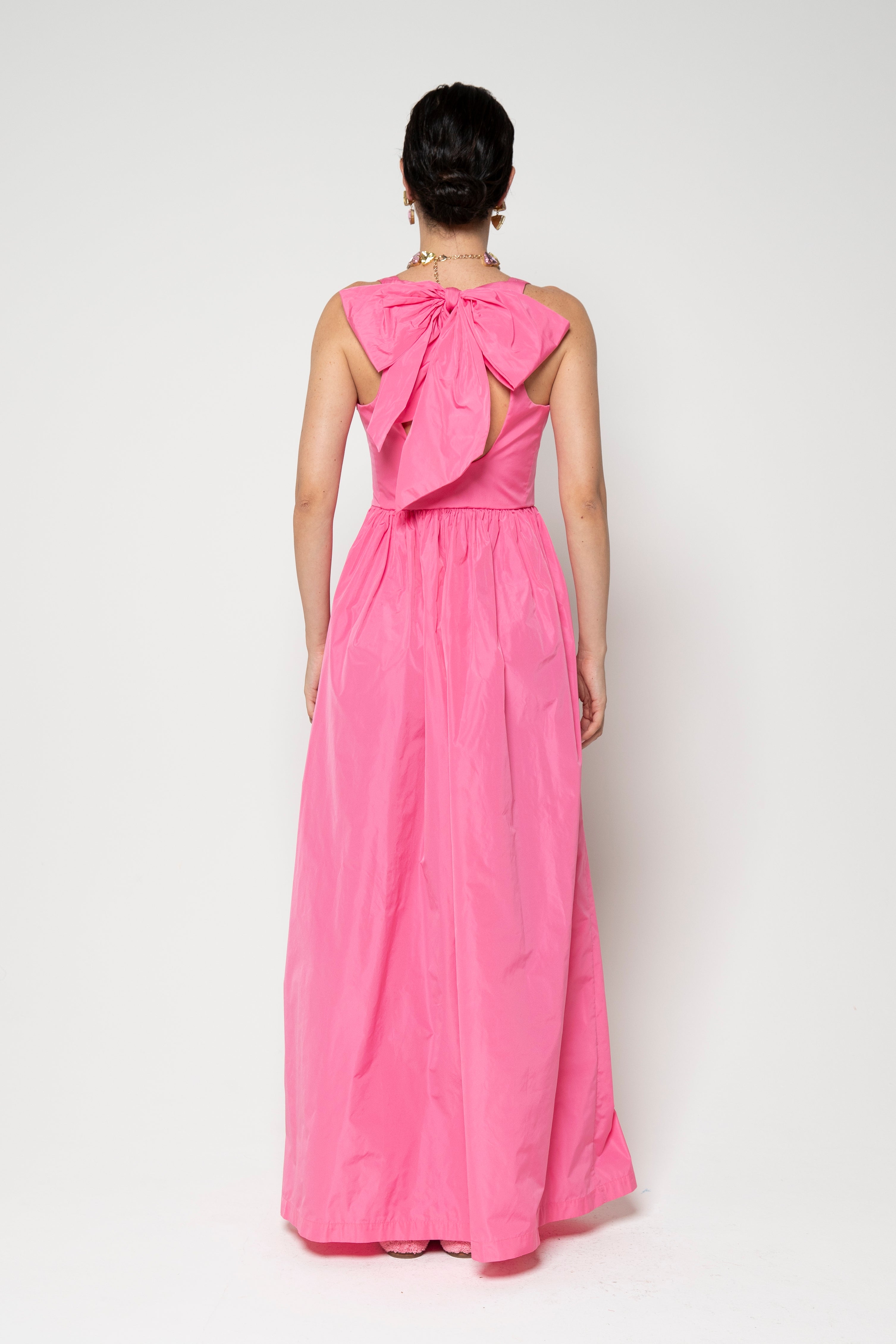 Lavi Couture Abito Lungo con Spacco Donna Anice Rosa