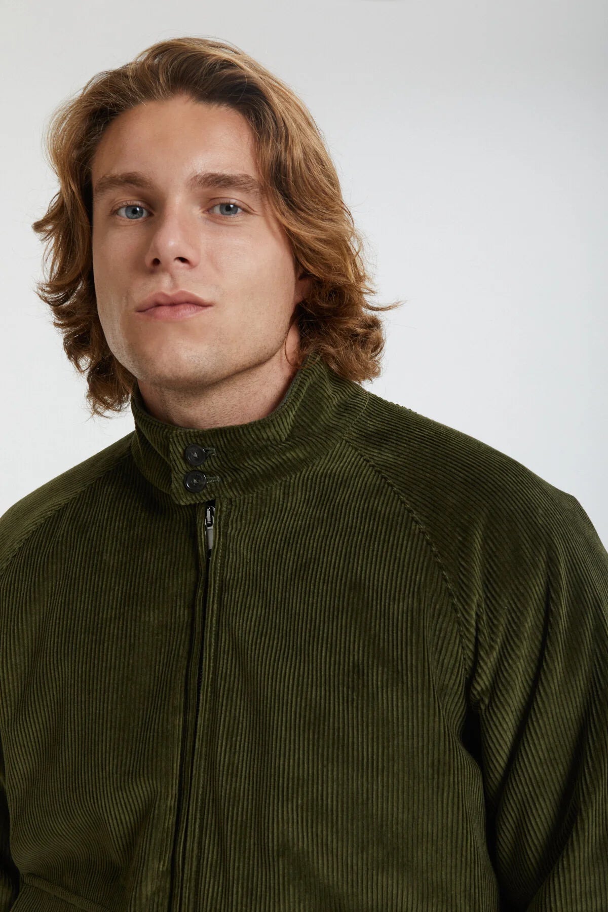 Baracuta Giacca in Velluto a Coste Uomo G9 Pocket Corduroy Verde Oliva