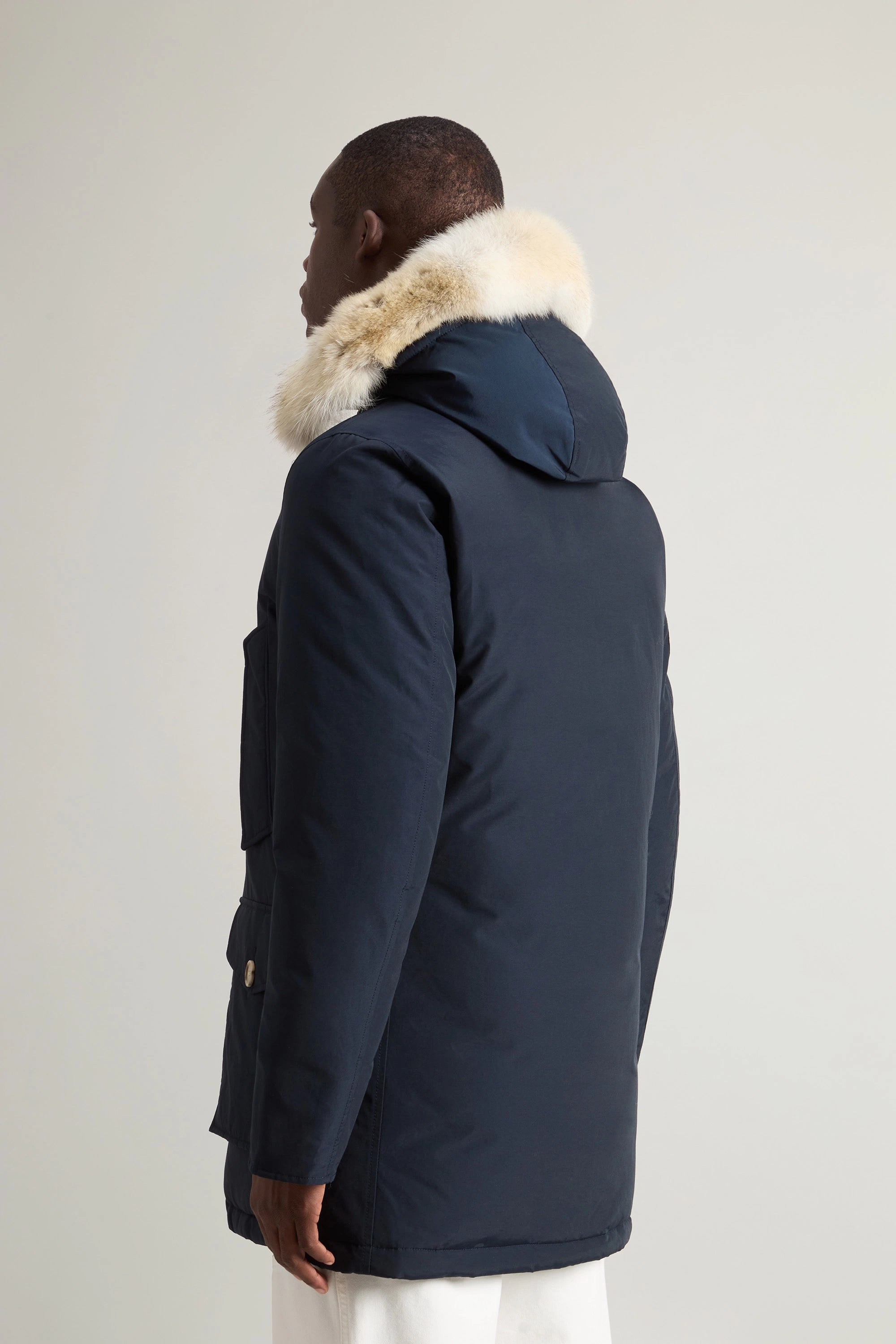 Woolrich Parka Uomo Arctic Detachable Fur Parka Melton Blu