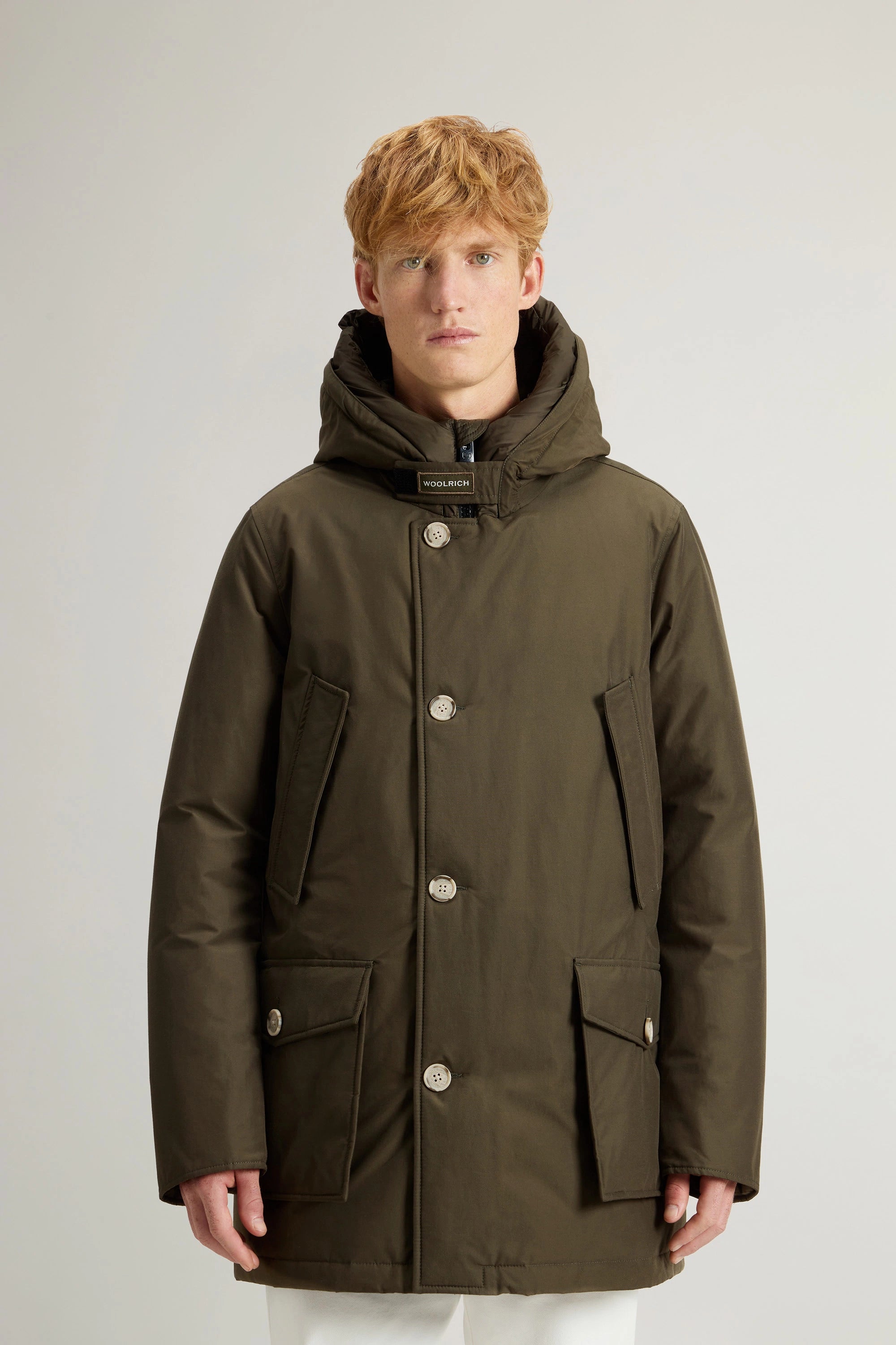 Woolrich Parka Uomo Arctic Parka Waxed Green