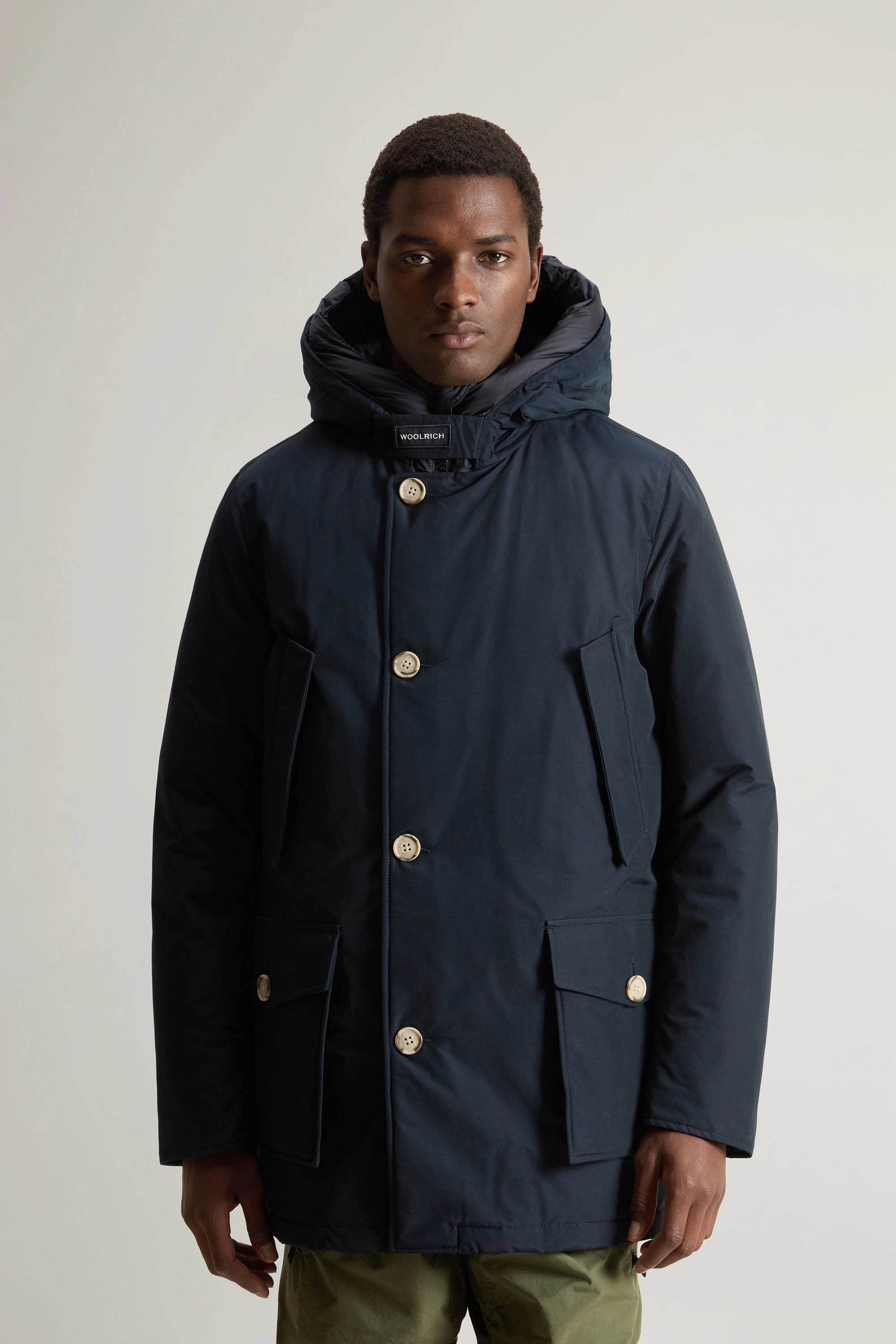 Woolrich Parka Uomo Arctic Parka Melton Blue