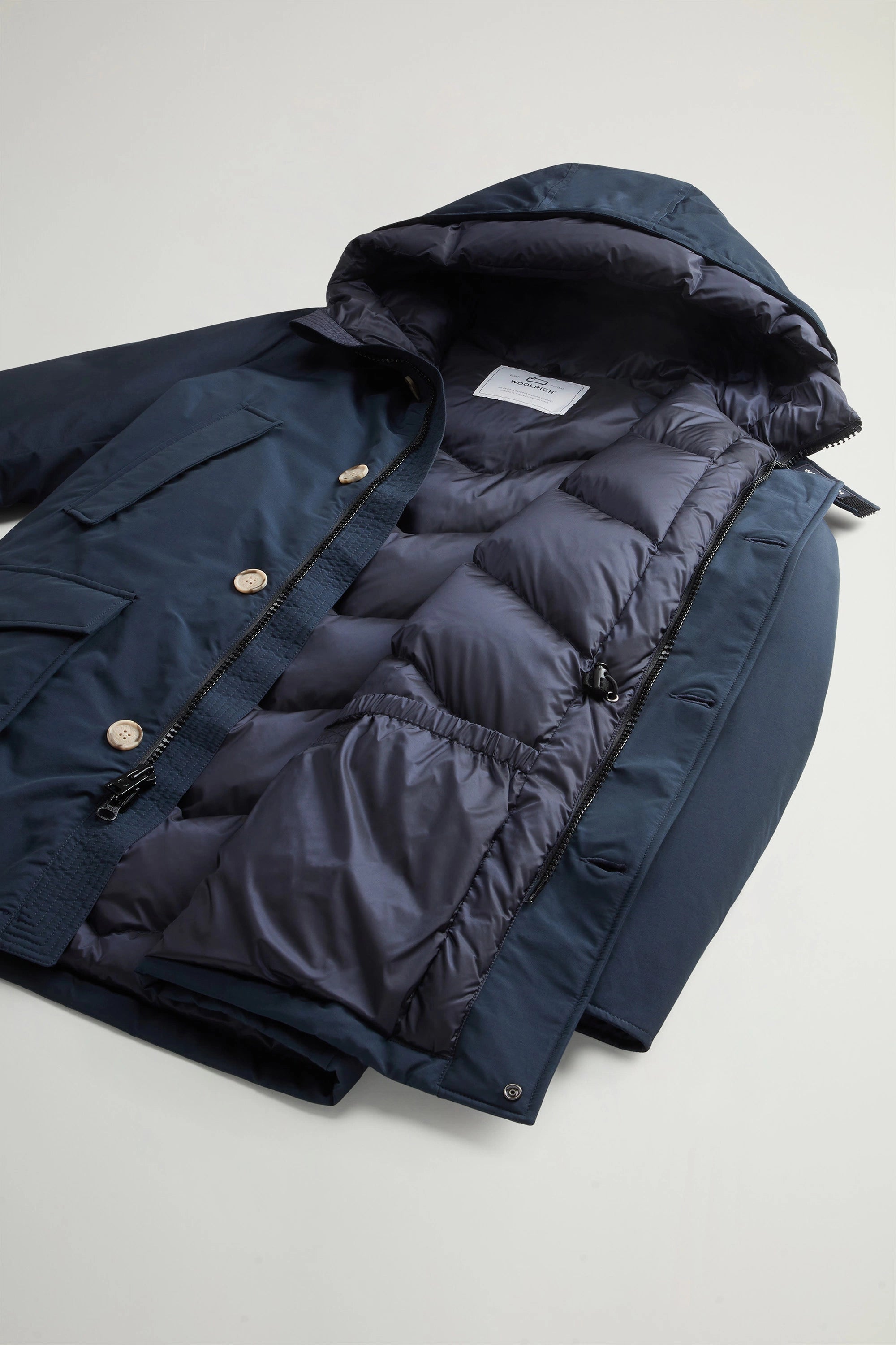 Woolrich Parka Uomo Arctic Parka Melton Blue