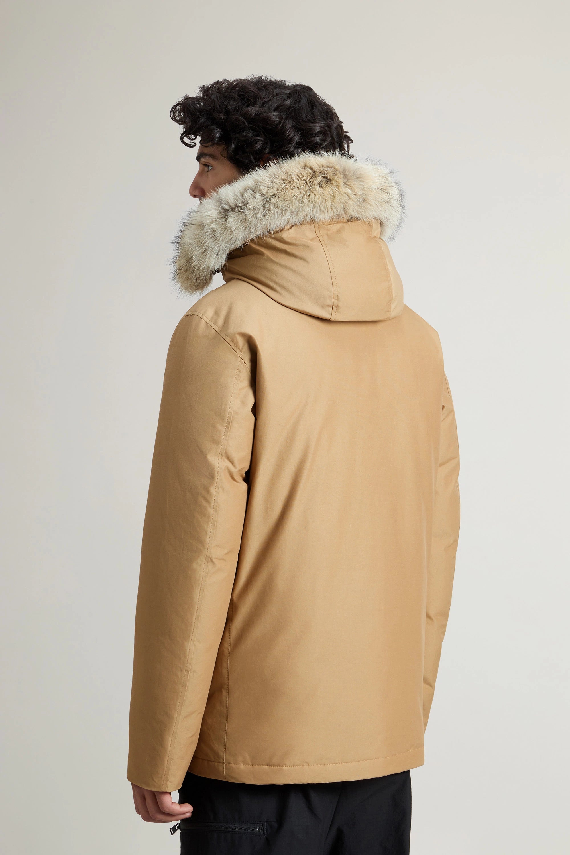 Woolrich Parka Uomo Arctic Detachable Fur Anorak Gold Khaki