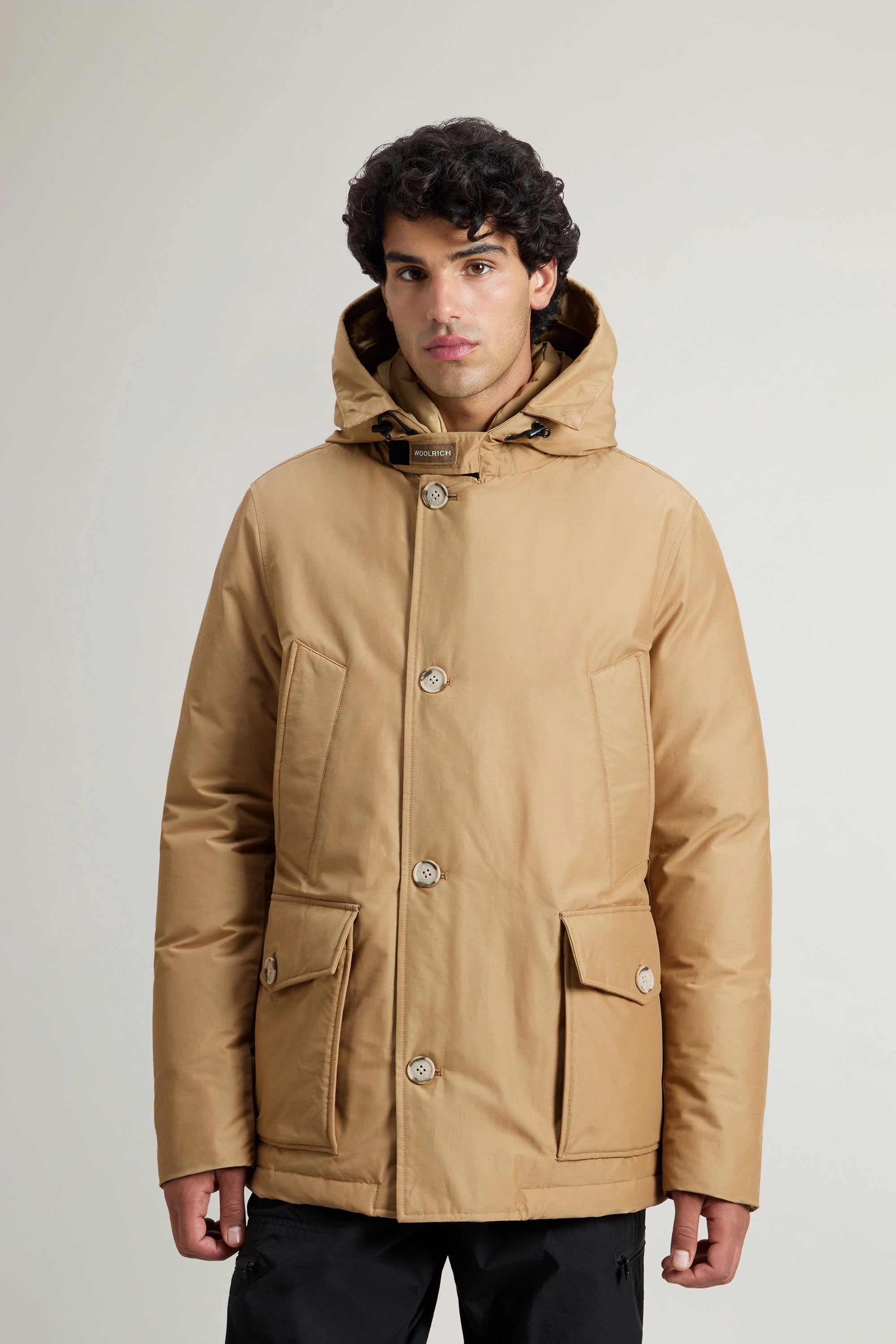 Woolrich Parka Uomo Arctic Detachable Fur Anorak Gold Khaki