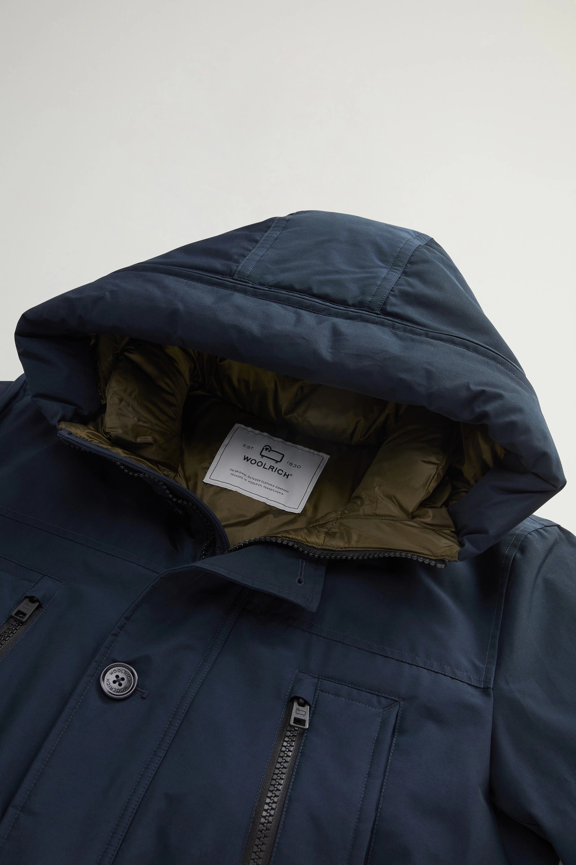 Woolrich Parka Uomo Ramar Arctic Parka Melton Blue