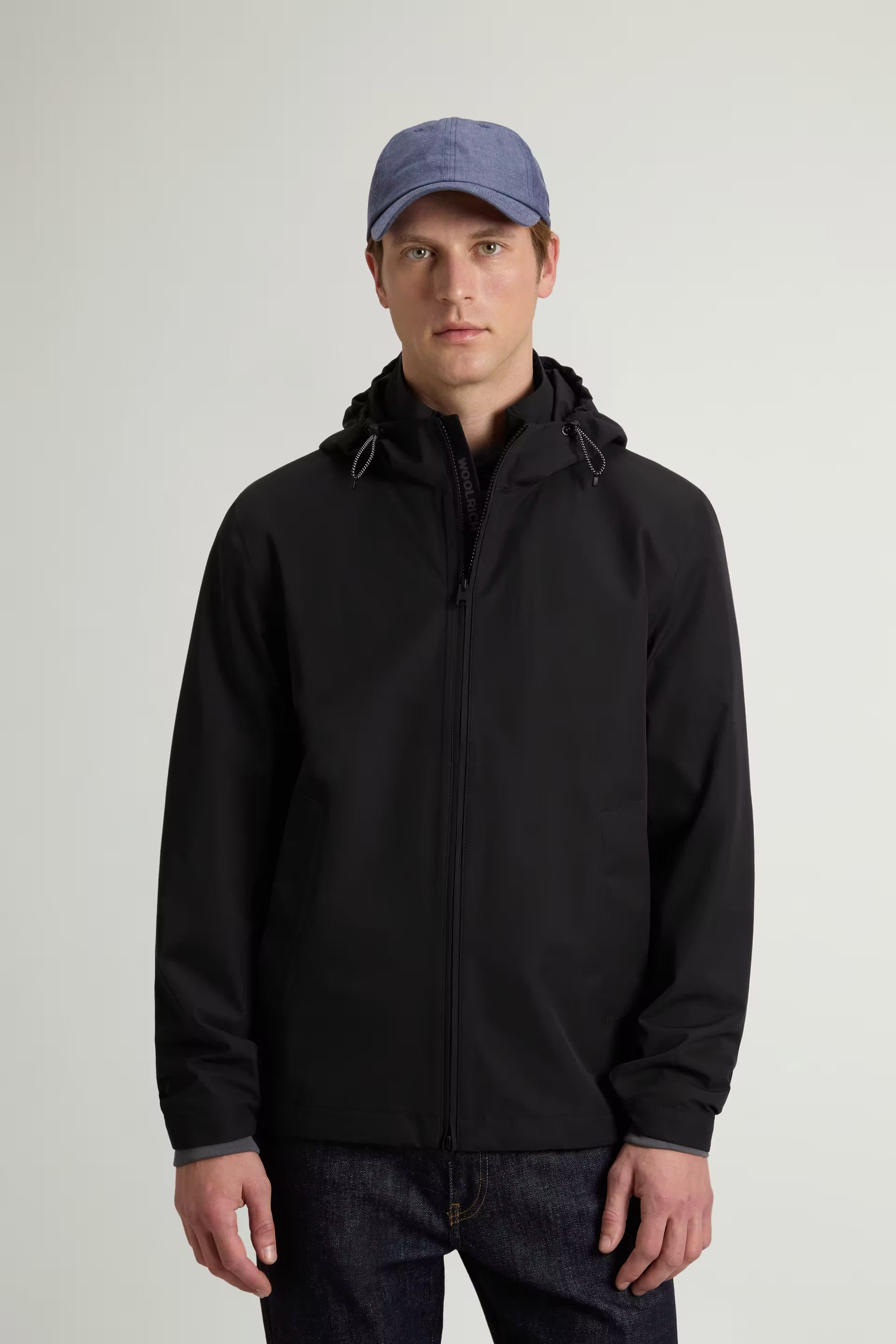 Woolrich Giacca Pacific in Tessuto a Due Strati Uomo Black
