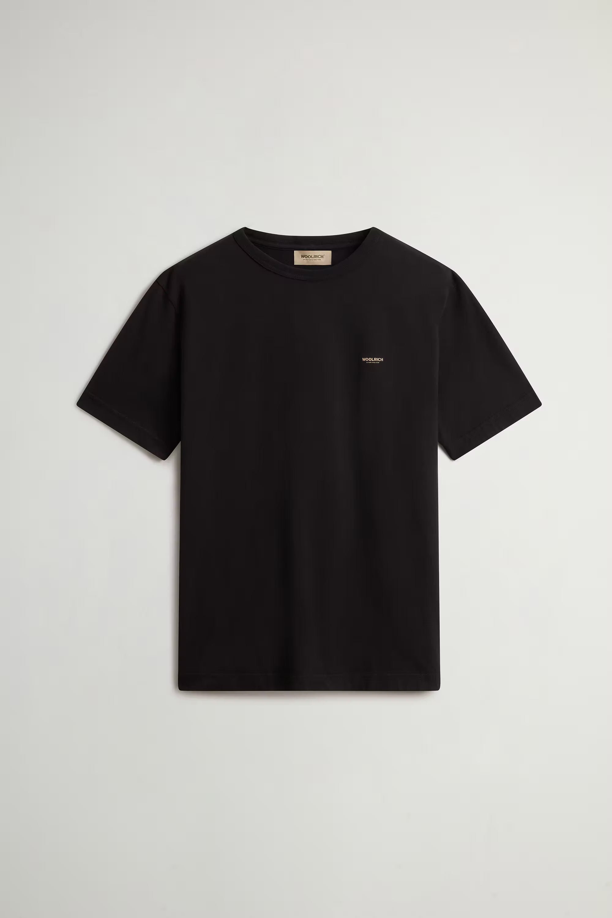T-shirt girocollo in puro cotone con logo black