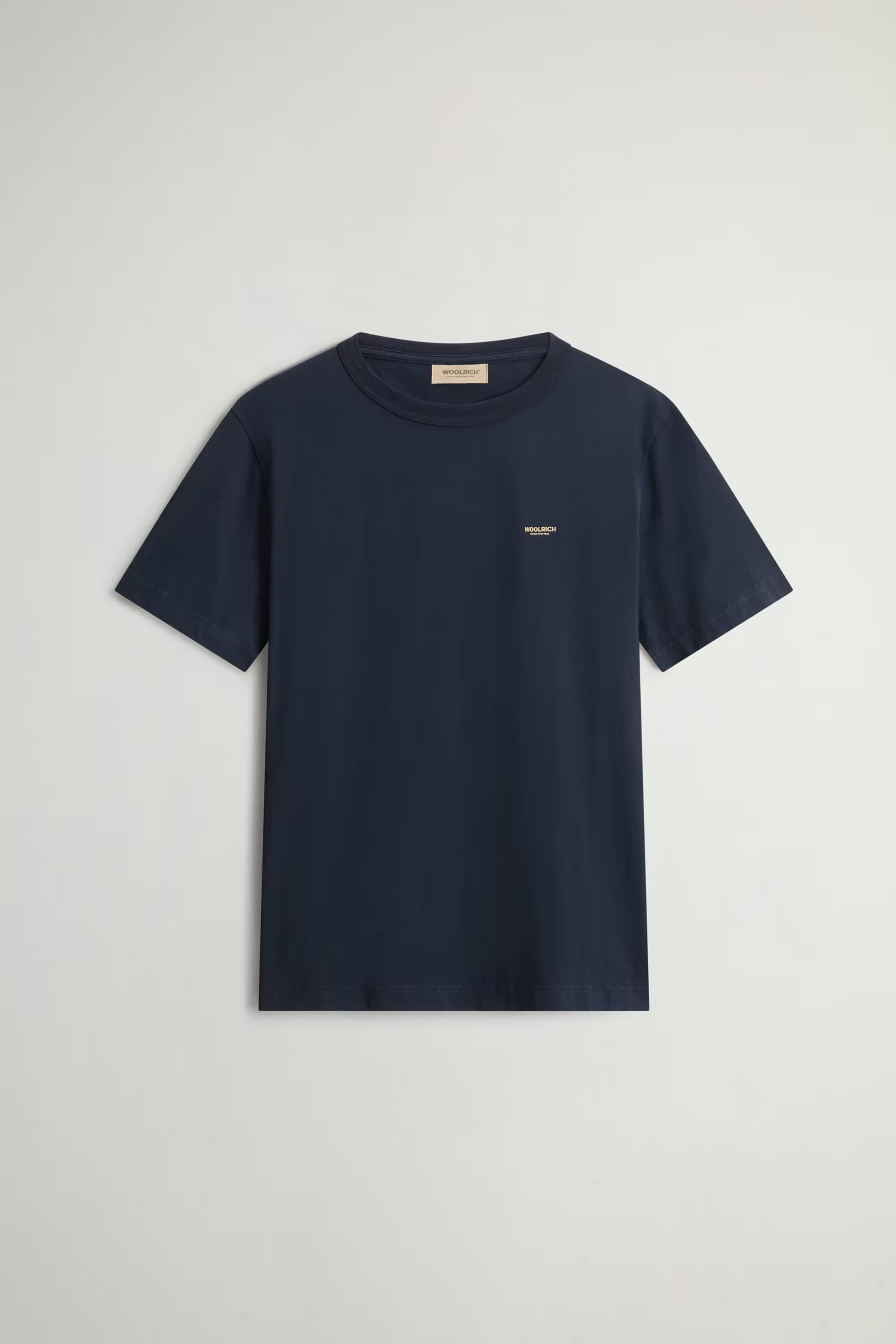 T-shirt girocollo in puro cotone con logo melton blue