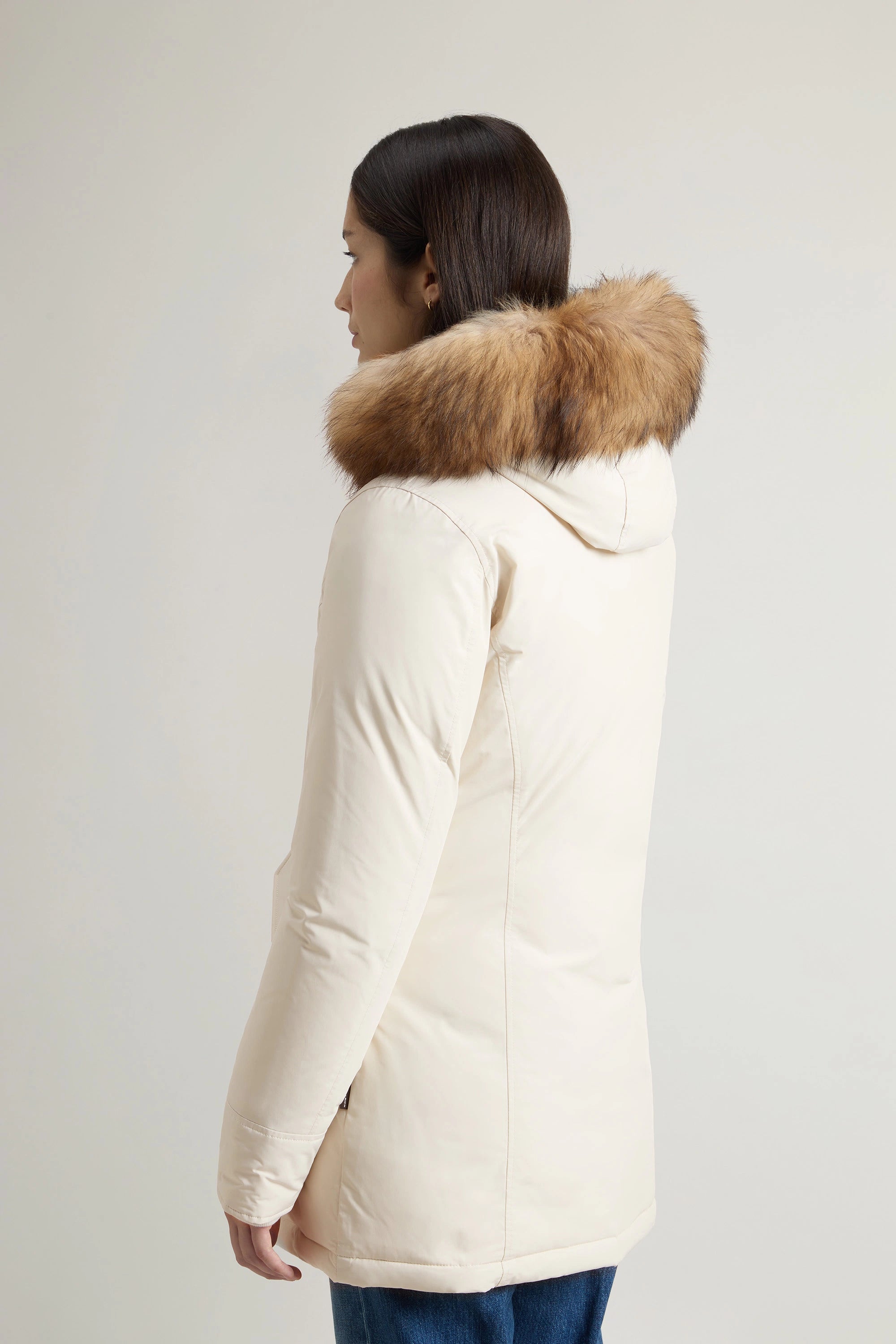 Woolrich Parka Donna W'S Luxury Arctic Raccoon Parka Milky Cream