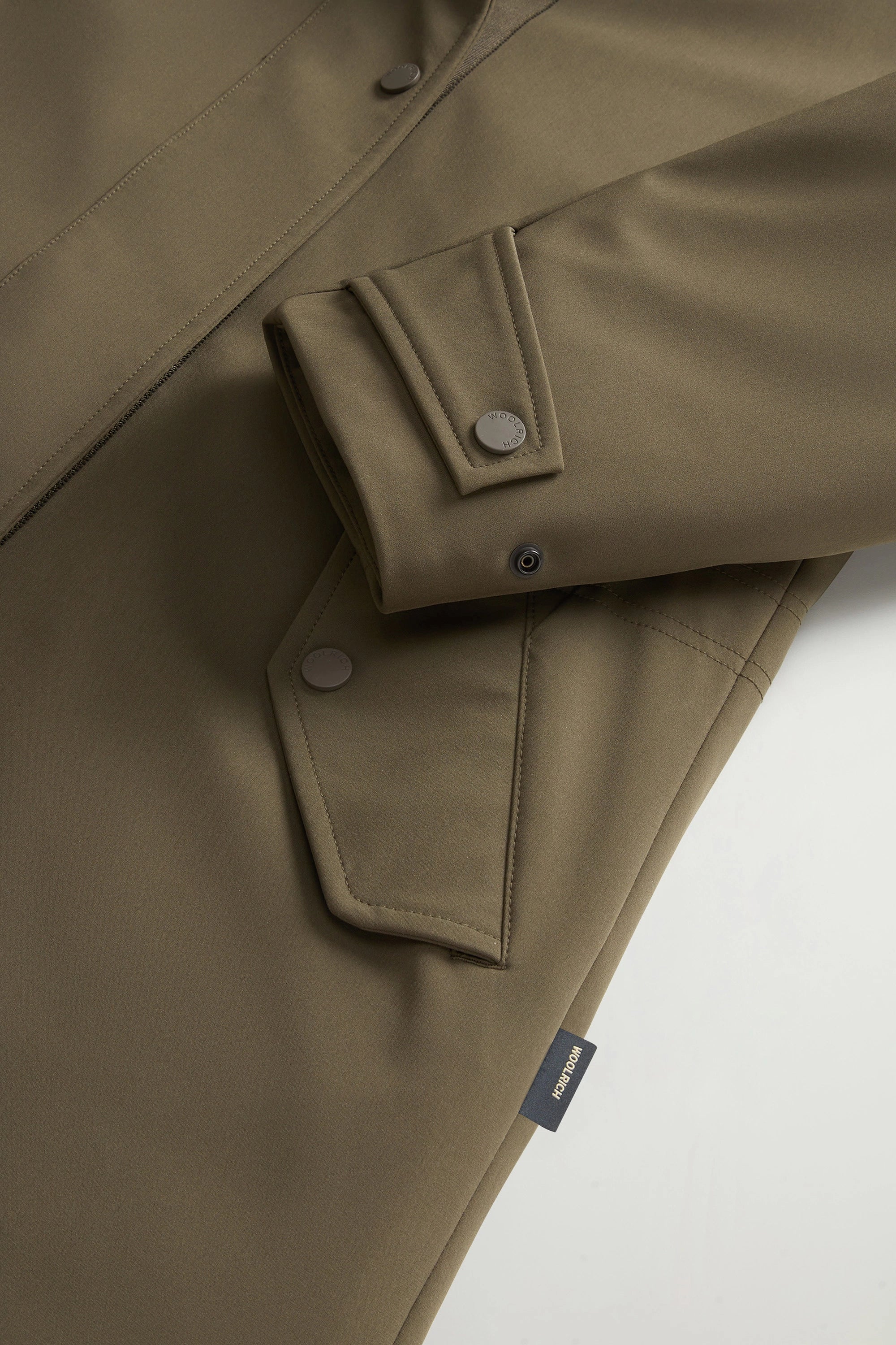 Woolrich Parka in Tech Softshell Donna 2 in 1 Dark Green