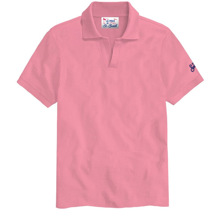 MC2 Saint Barth Polo in Cotone Uomo Charles Bubble Pink