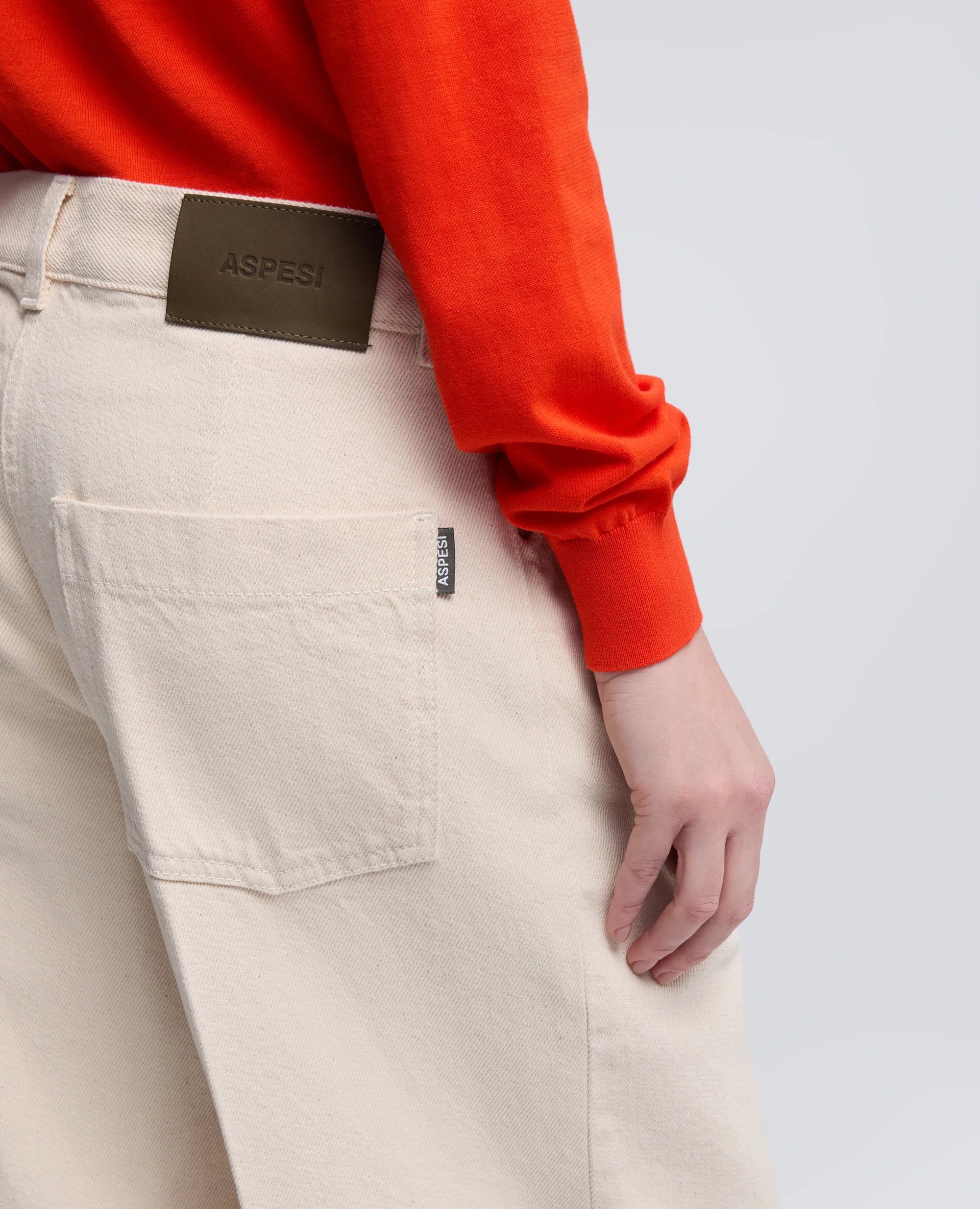 Aspesi Pantalone in Denim Wide Leg Mod. 0160 Donna Burro