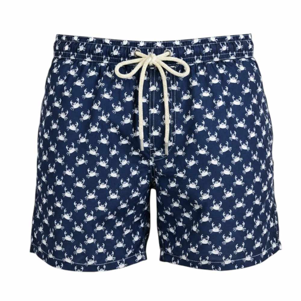 MC2 Saint Barth Costume a Pantaloncino Uomo Lighting Micro Fantasy Crab Smile Blu