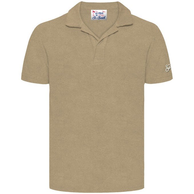 MC2 Saint Barth Polo in Spugna Uomo Jeremy Beige