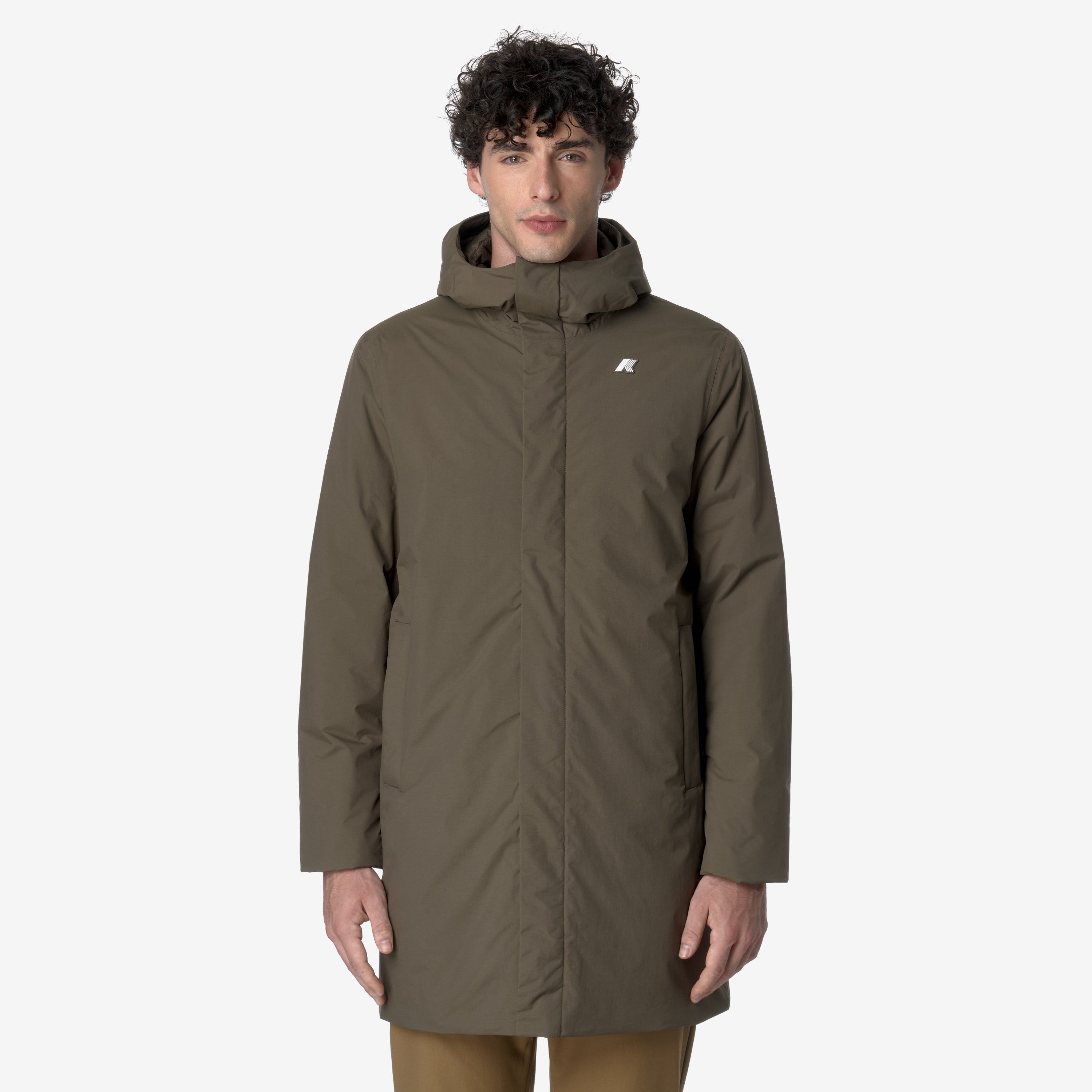 K-Way Giacca Lunga Thomas Warm Ottoman Uomo Brown Greenish