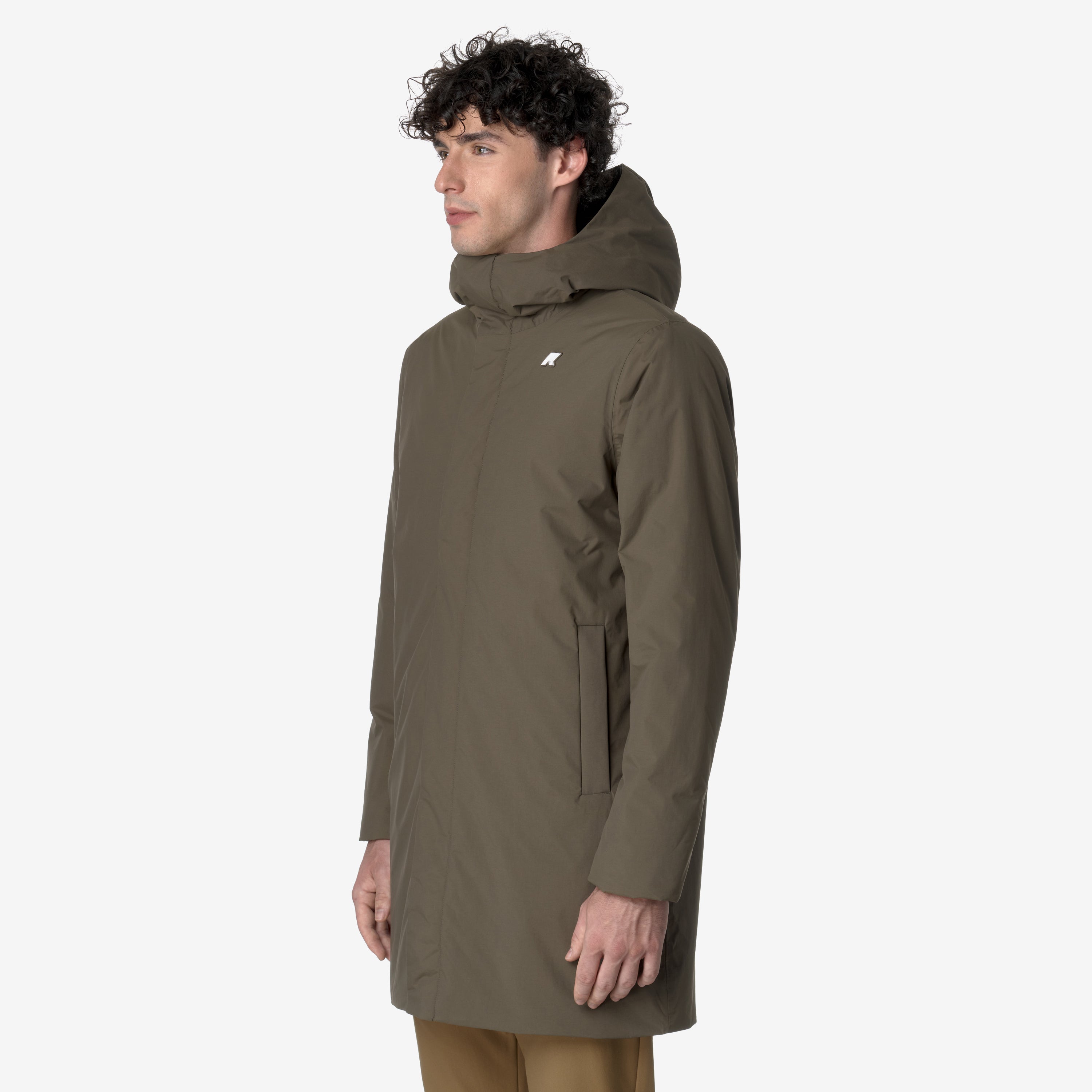 K-Way Giacca Lunga Thomas Warm Ottoman Uomo Brown Greenish