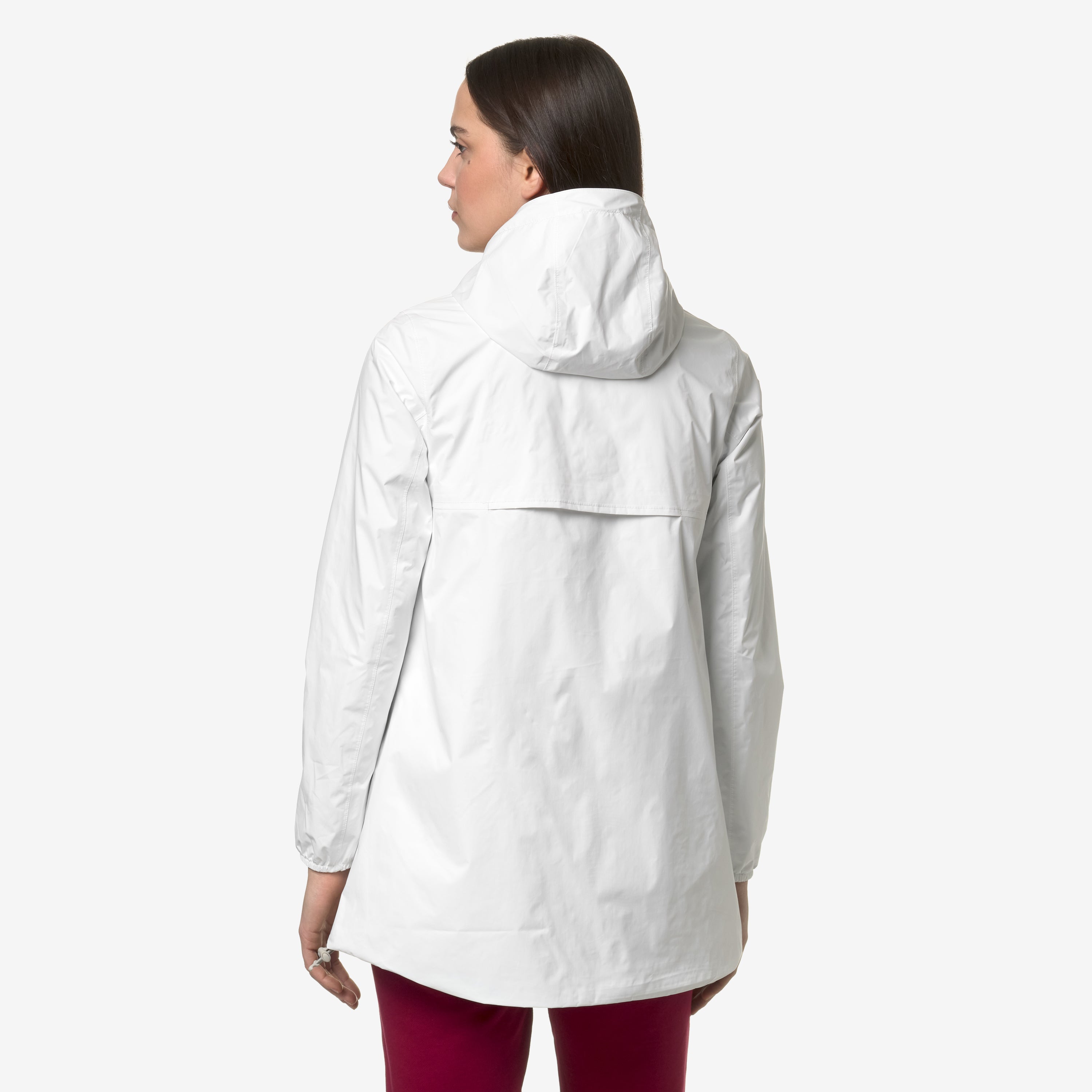 K-Way Giubbetto in Nylon Sophie Eco Plus Reversibile Donna Bianco e Beige