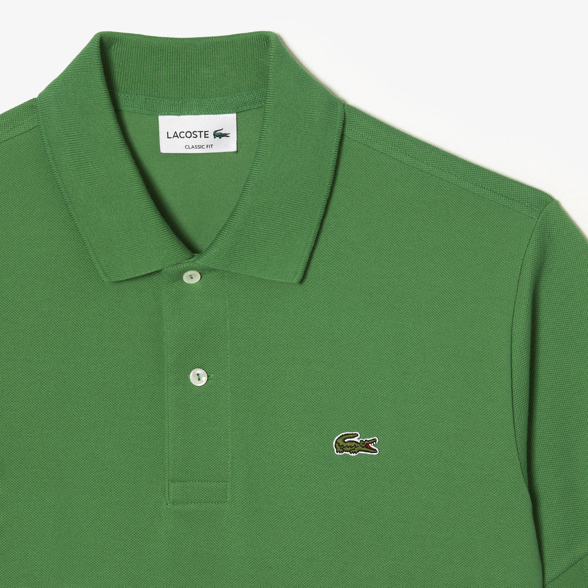 Lacoste Polo Manica Corta in Cotone L 12.12 Uomo Verde Dragoncello