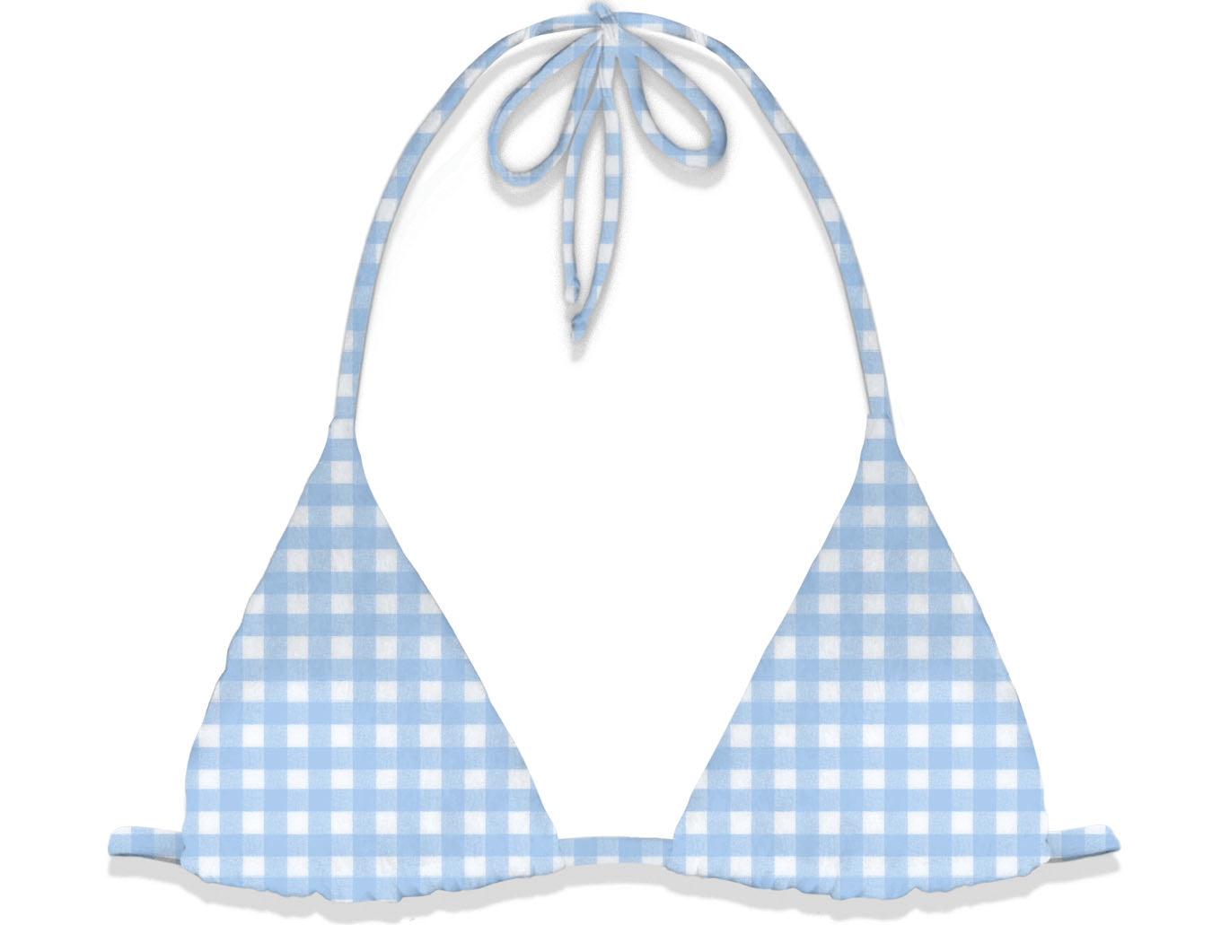 Mc2 Bikini a Triangolo Leah Virgo a Scacchi Vichy Donna Celeste e Bianco