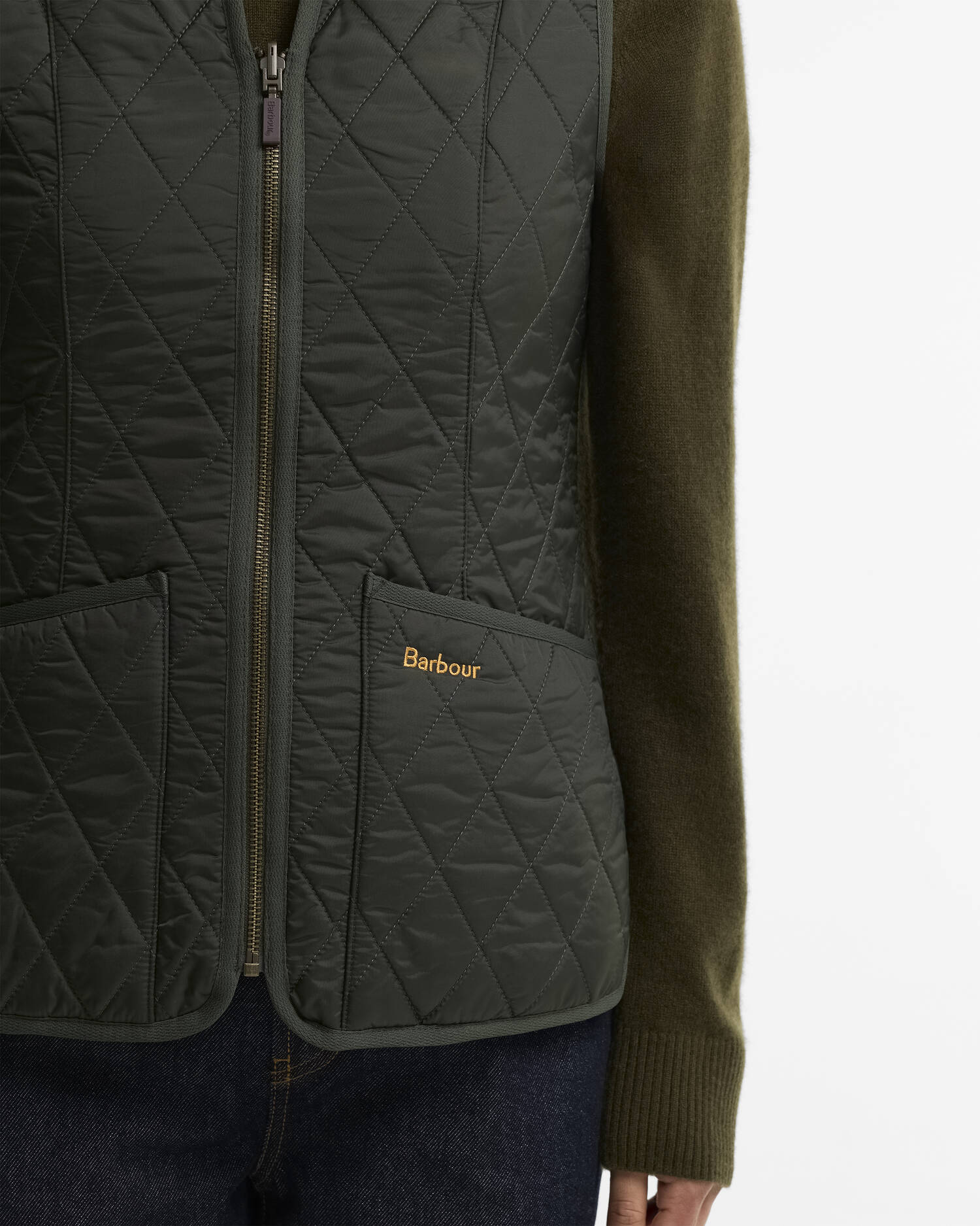 Barbour Gilet/ Fodera in Pile Betty Donna Dark Olive