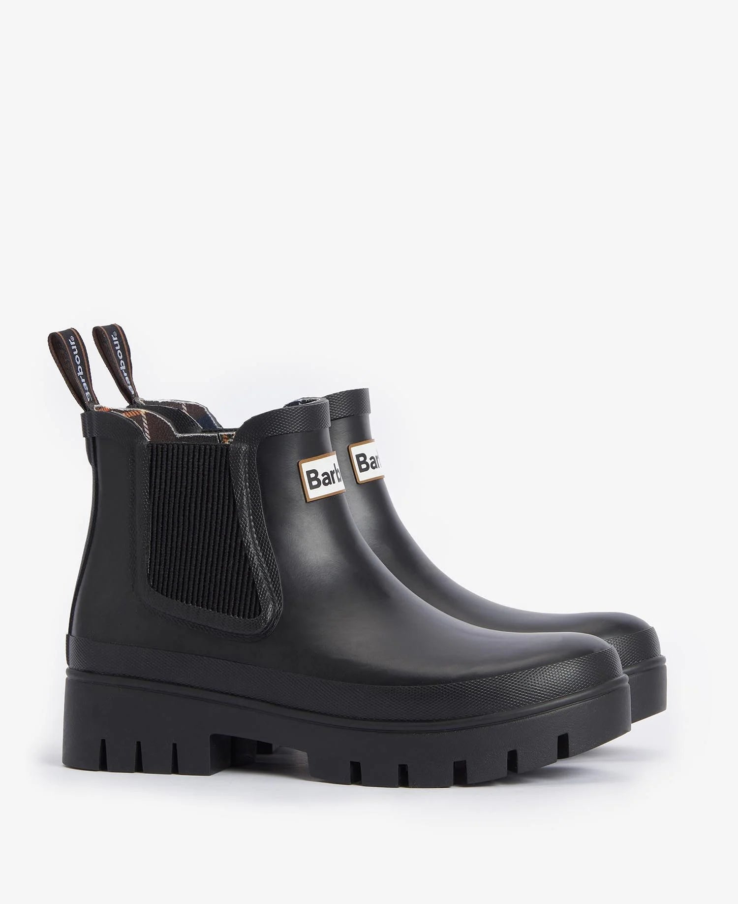Barbour Tronchetti in Gomma Donna Halton Nero