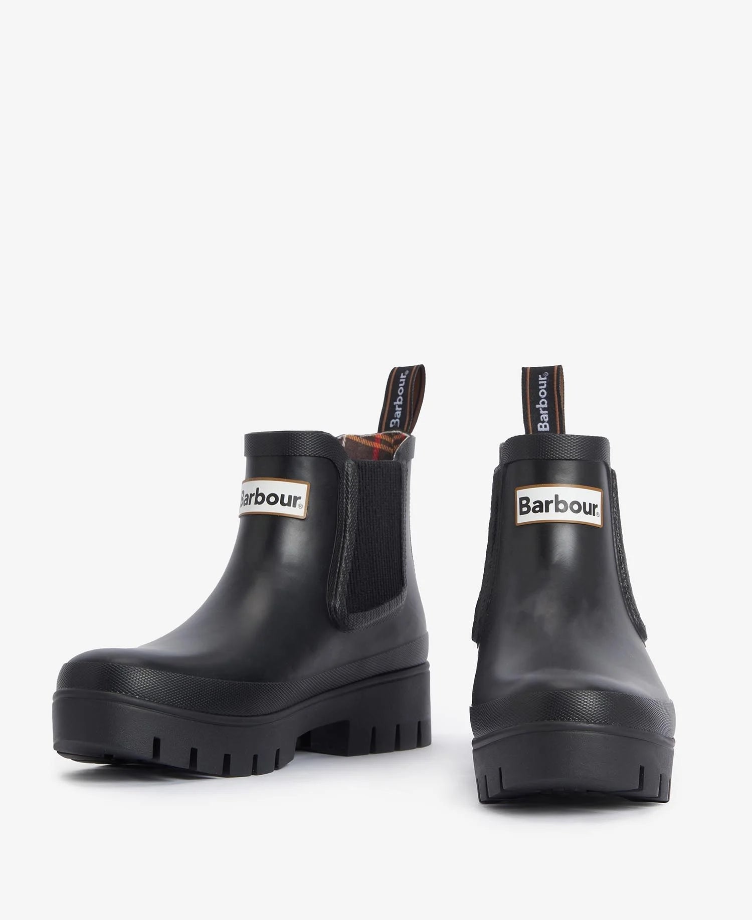 Barbour Tronchetti in Gomma Donna Halton Nero