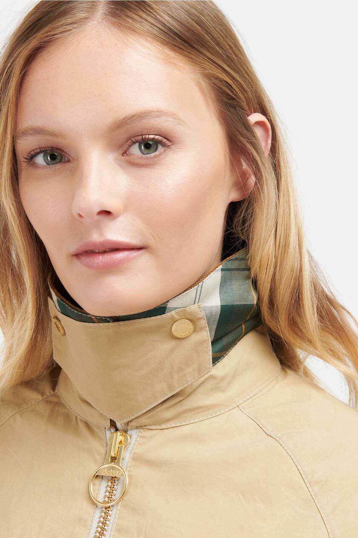 Barbour Giacca in Cotone Campbell Donna Beige