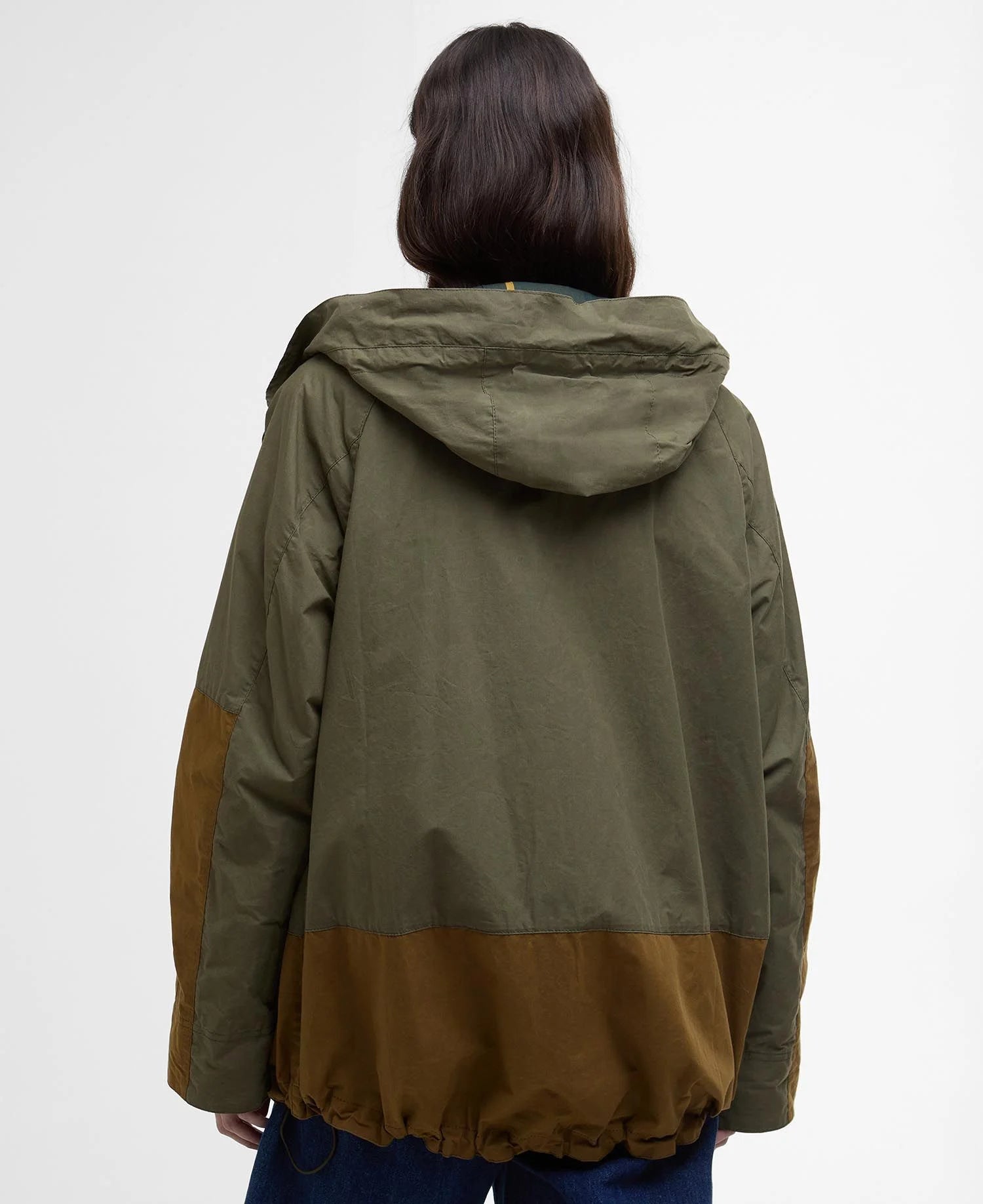 Barbour Giacca Antipioggia Donna Hayley Verde e Marrone