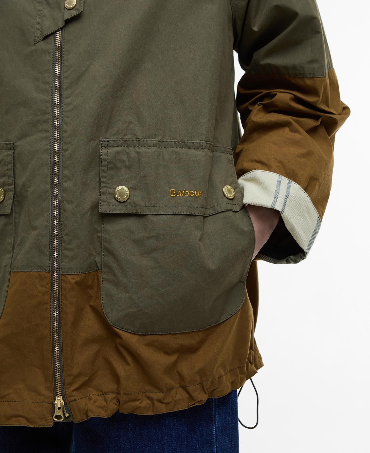 Barbour Giacca Antipioggia Donna Hayley Verde e Marrone