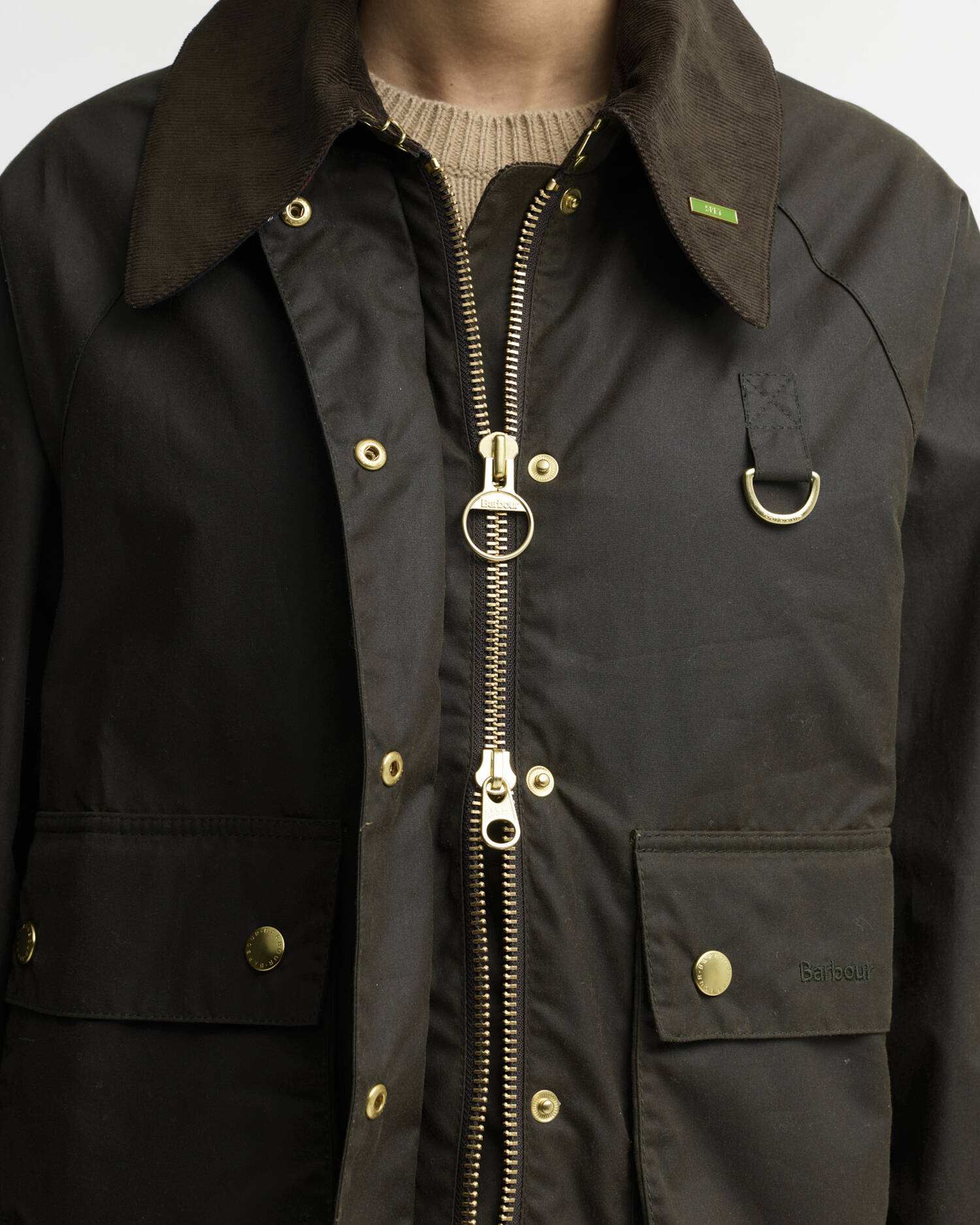 Barbour Giacca Cerata Modern Spey Donna Olive Classic